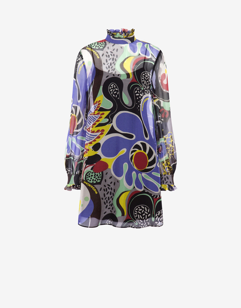 PSYCHEDELIC PRINT CHIFFON DRESS 1