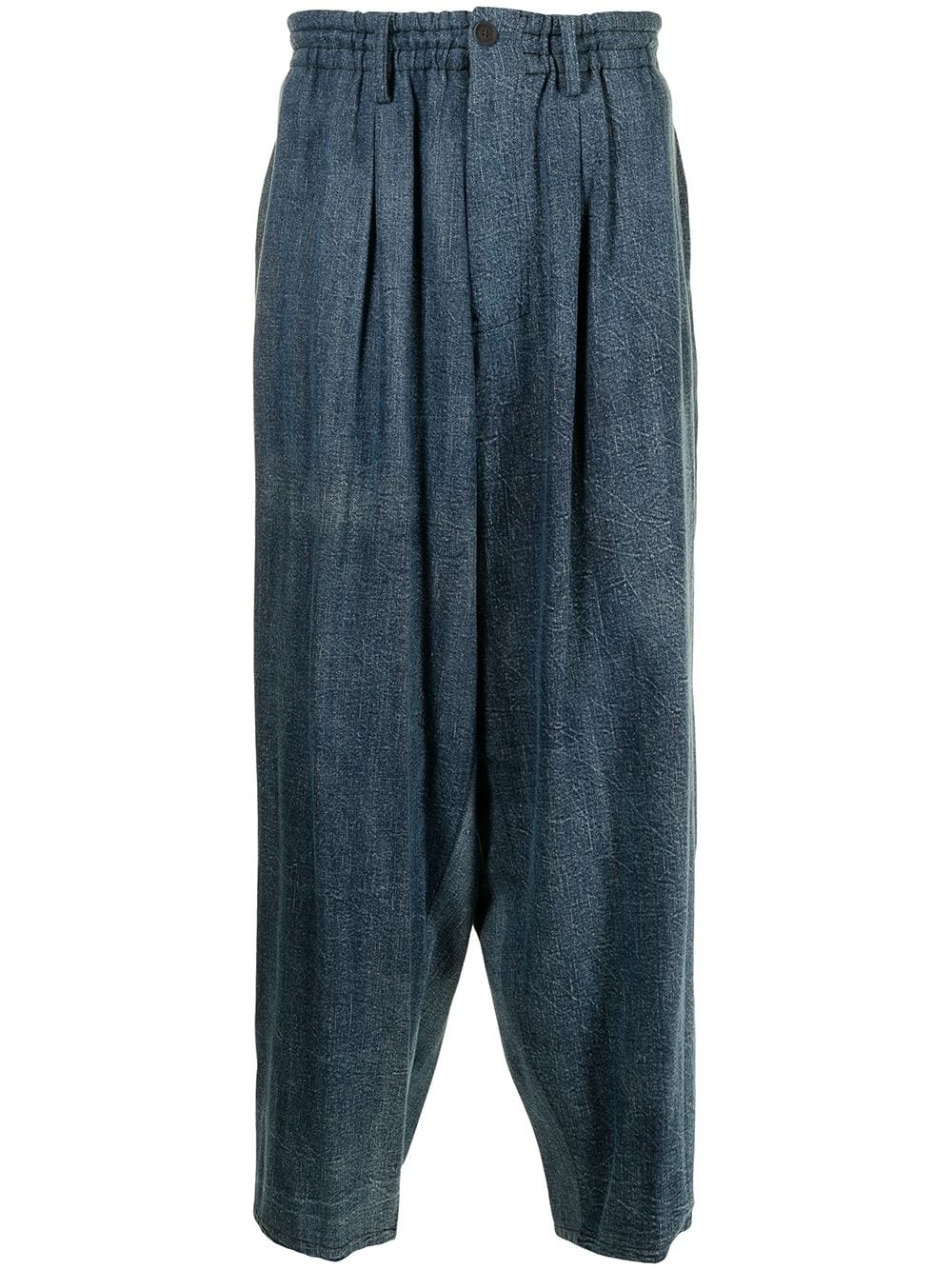 wide-leg denim trousers - 1