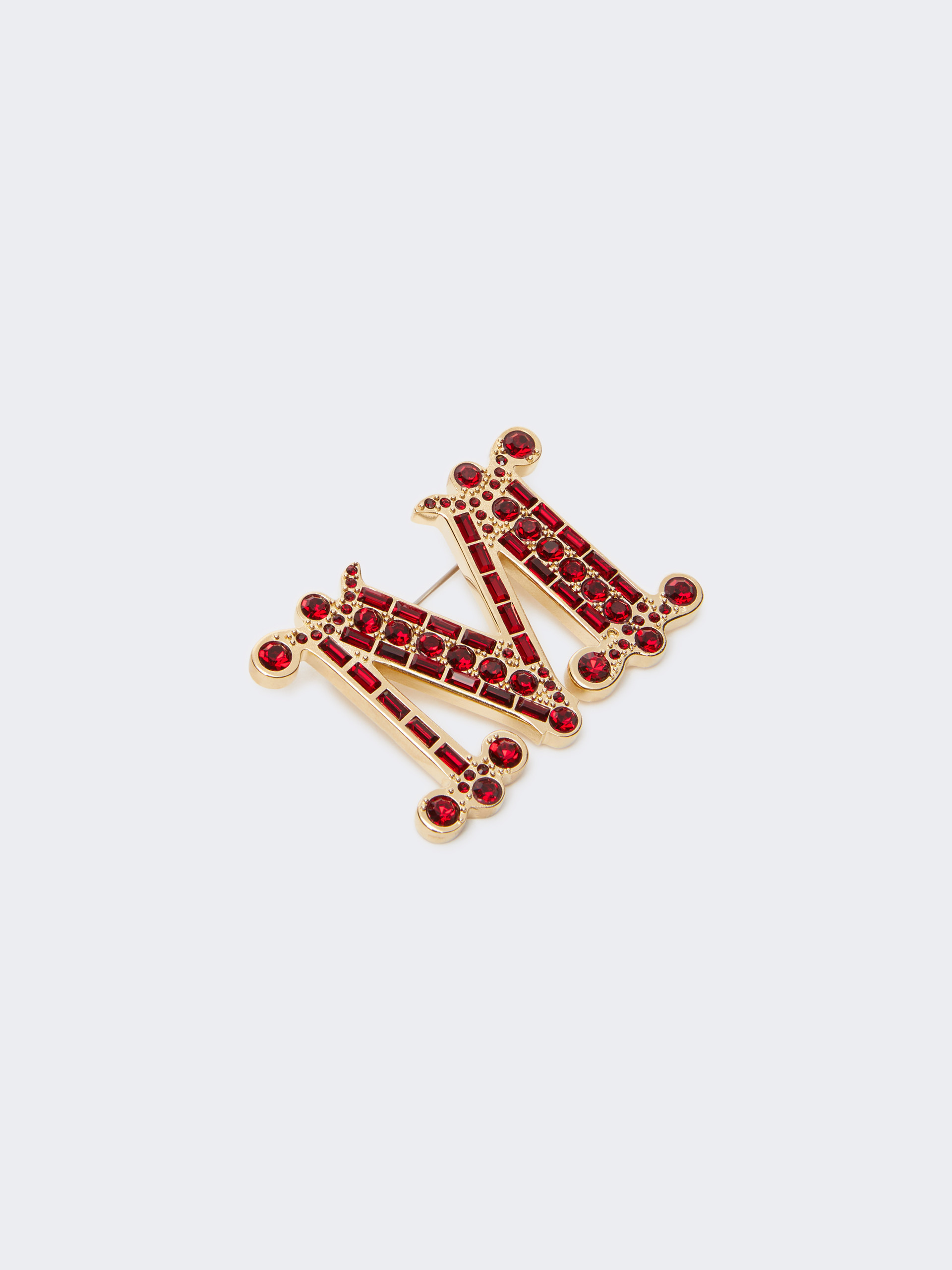 BATH2 Crystal-adorned Monogram brooch - 3