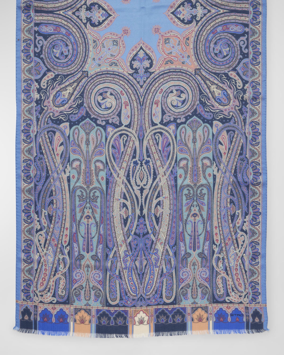 Etro Paisley Print Silk Cashmere Scarf neimanmarcus REVERSIBLE