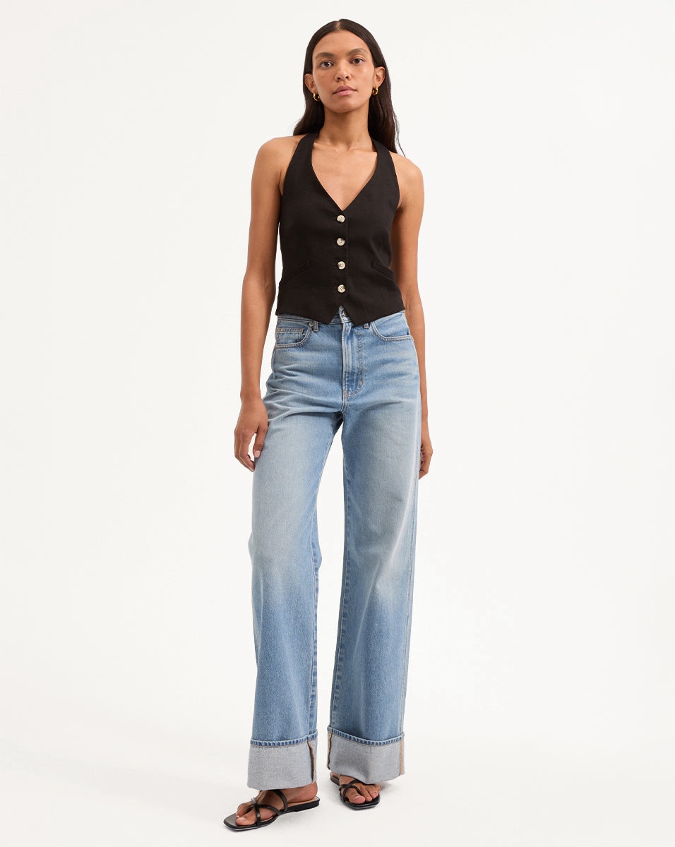 ARABELLA STRETCH-LINEN VEST - 4