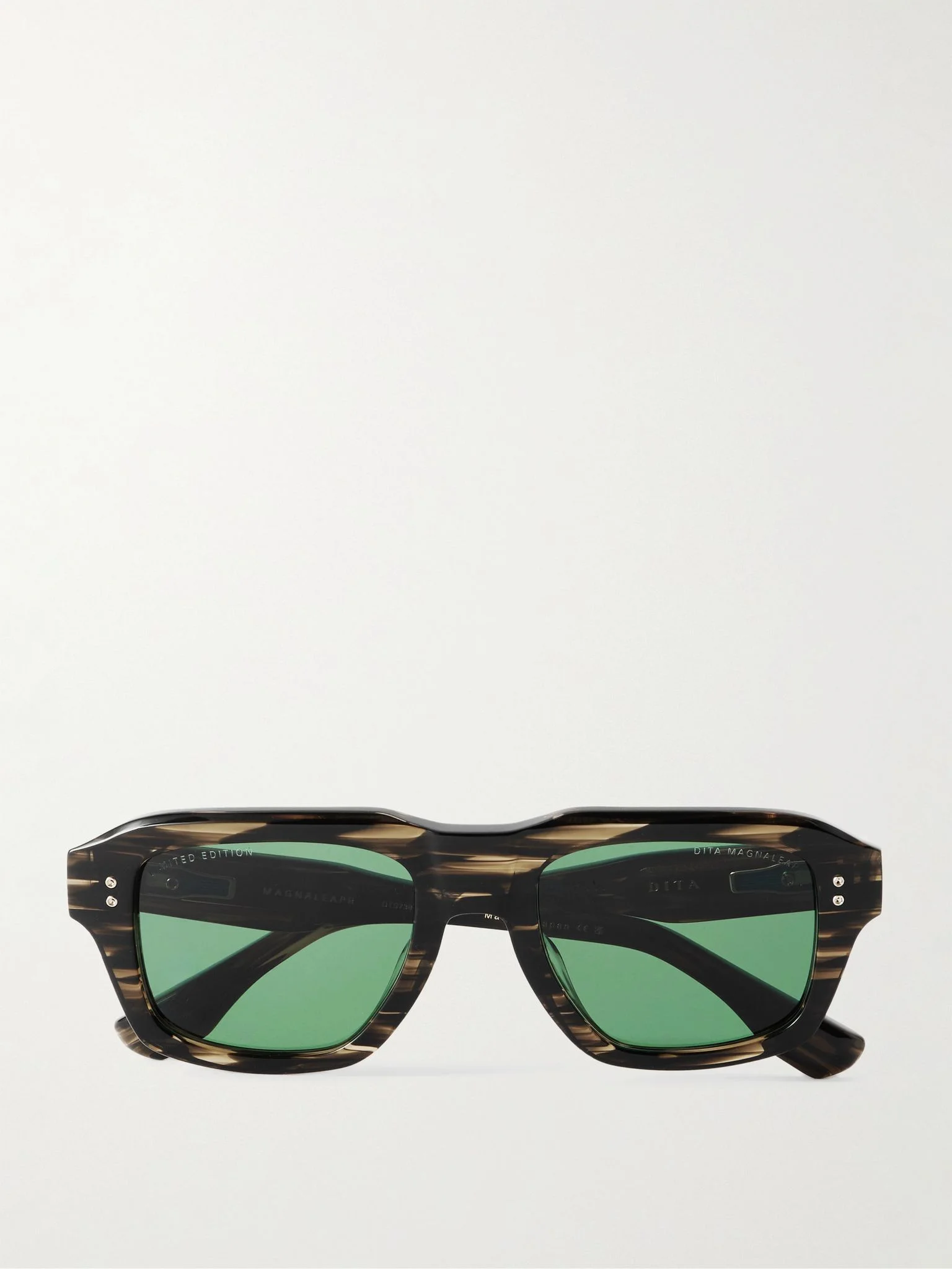 Magnaleapr D-Frame Acetate Sunglasses Brown - 1