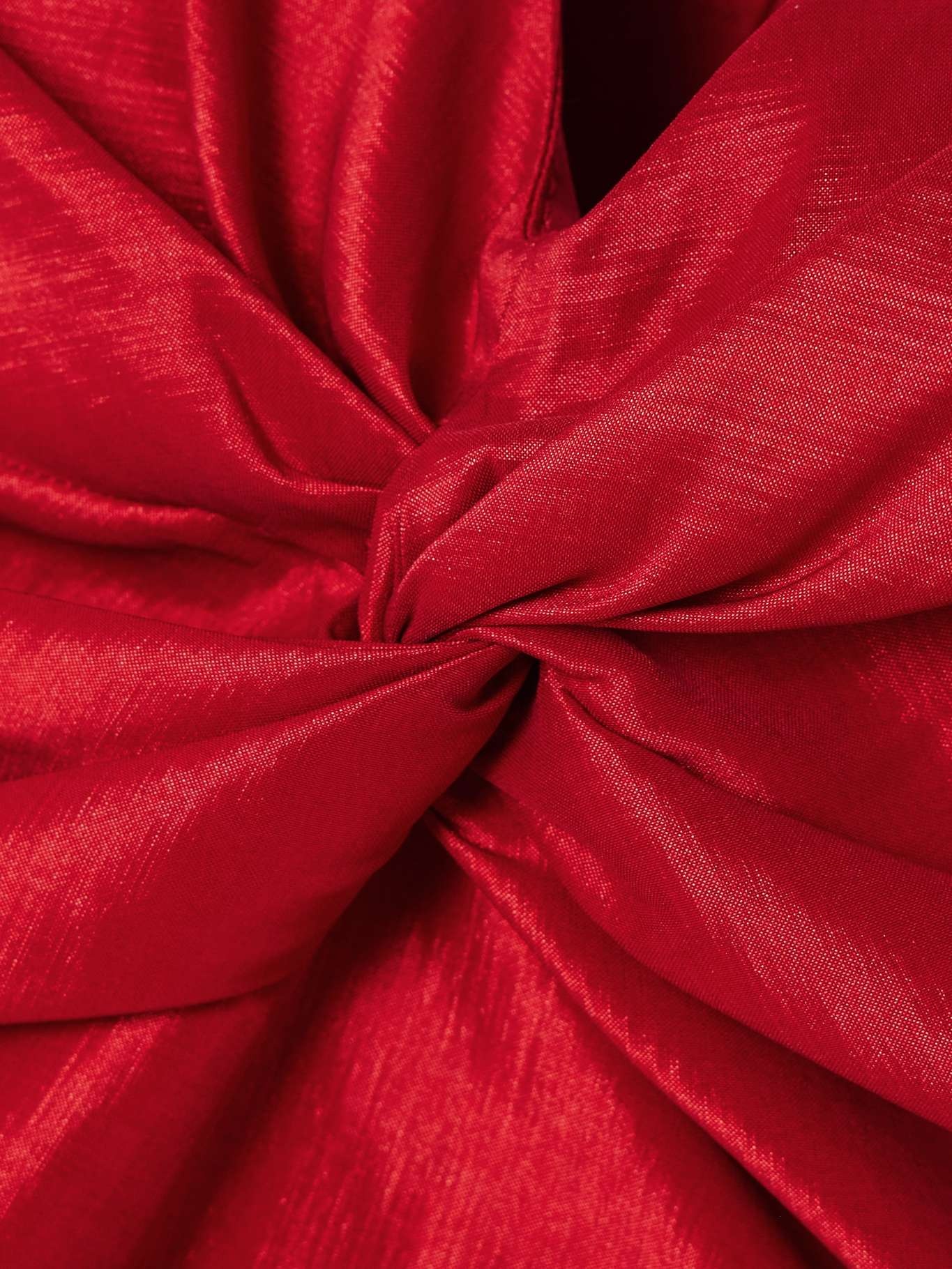 Fiona strapless twisted taffeta mini dress Red - 4