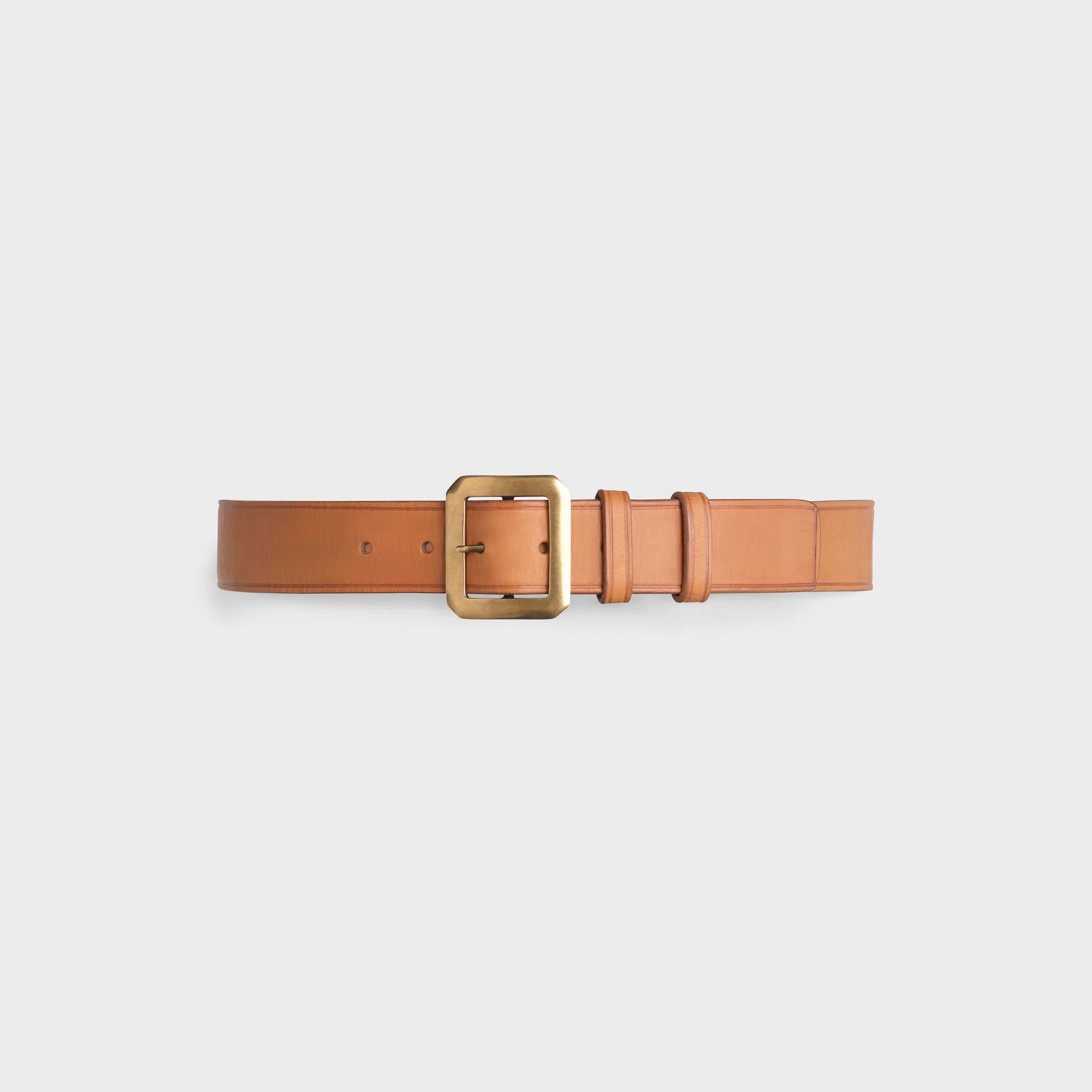 CEINTURON WITH SQUARE BUCKLE  IN  VEGETAL CALFSKIN - 1