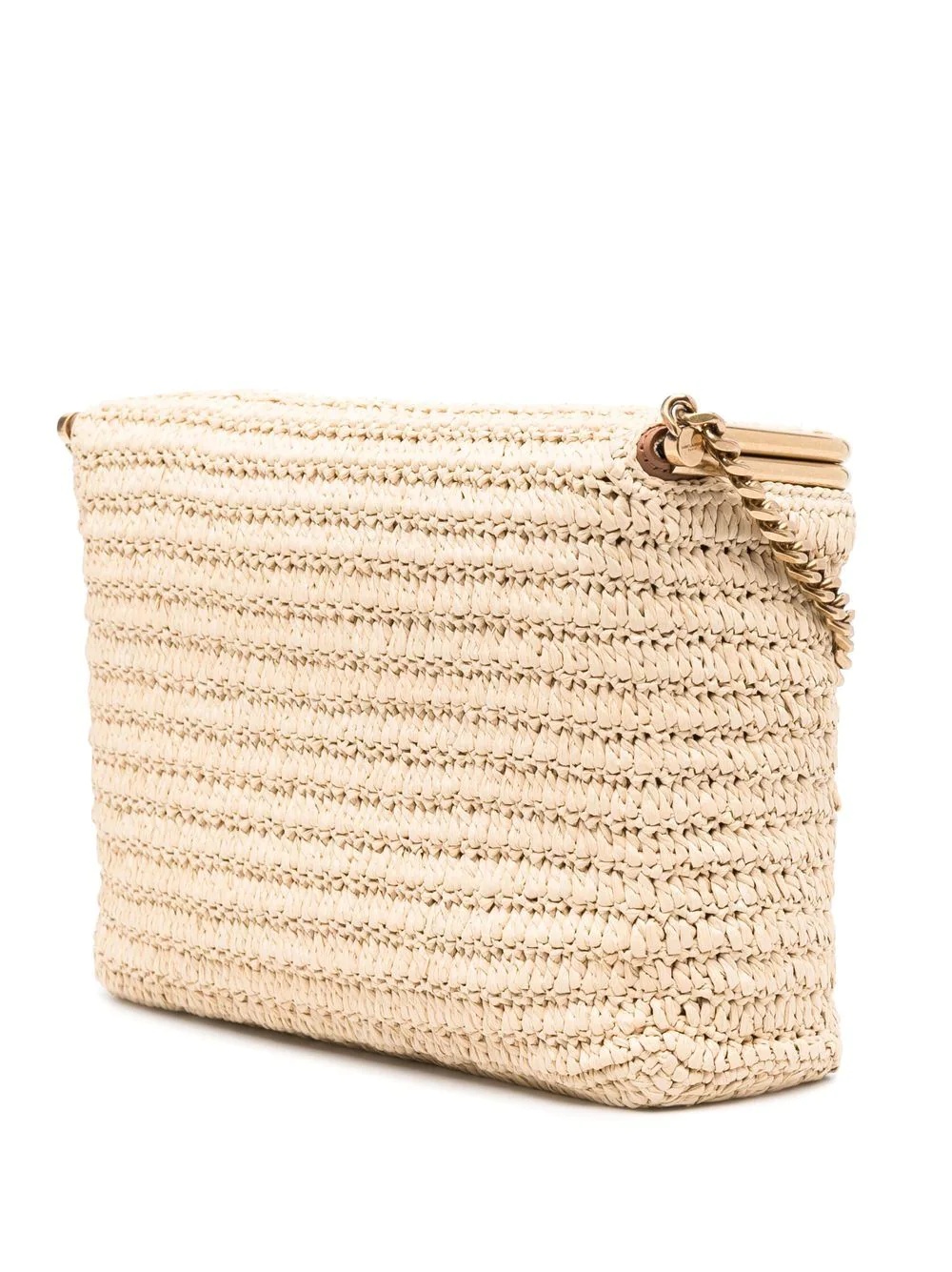 interwoven raffia tote bag - 4