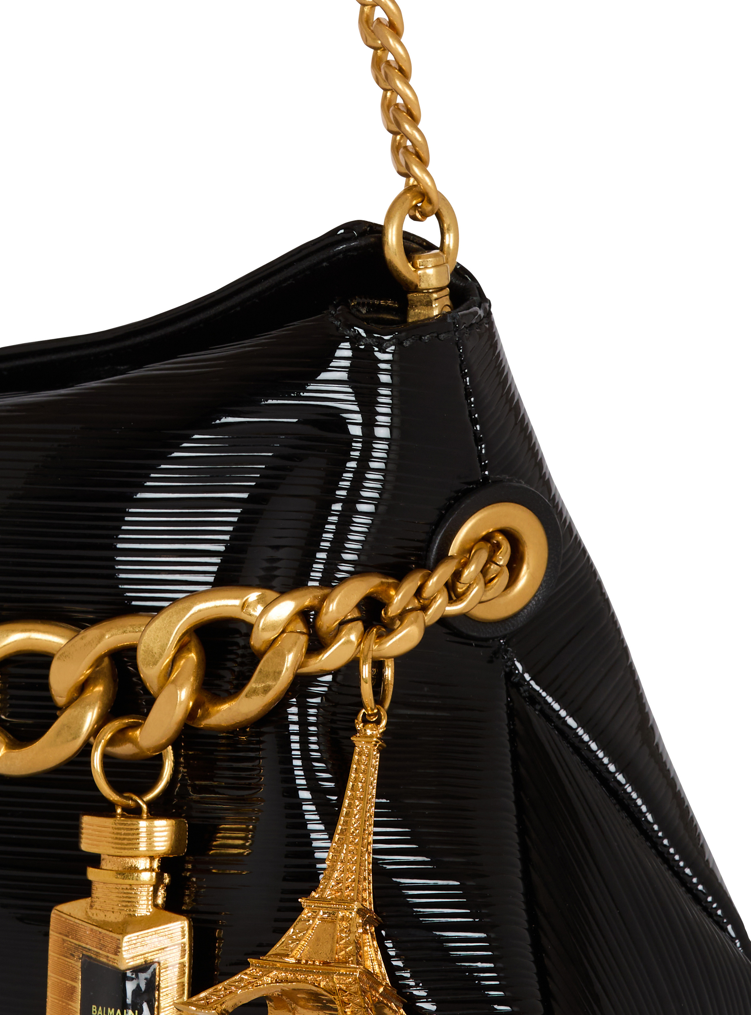 1945 Soft clutch in striped patent leather - 5