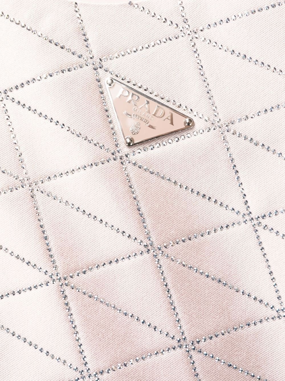 rhinestone triangle pattern dress - 5