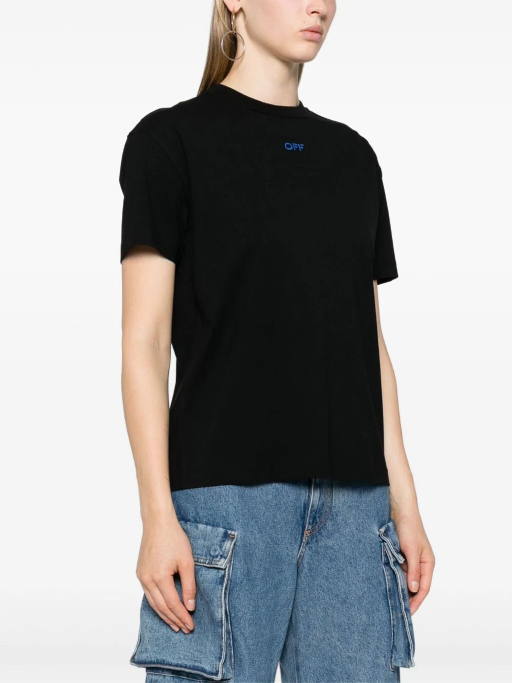 OFF-WHITE Women Embr Pinkflower Arrow Reg Tee - 1