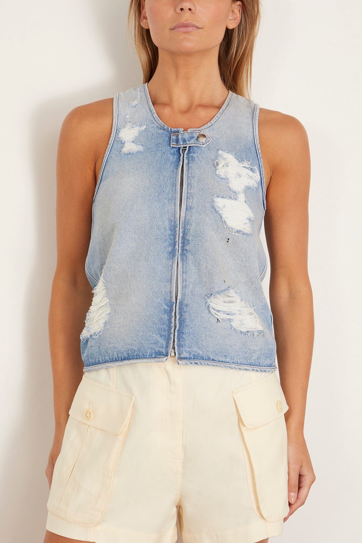 Gilet in Medium Blue - 3