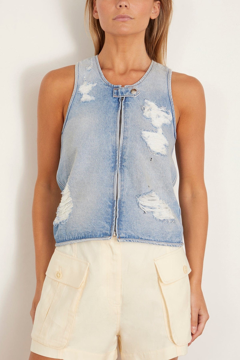 Gilet in Medium Blue 3