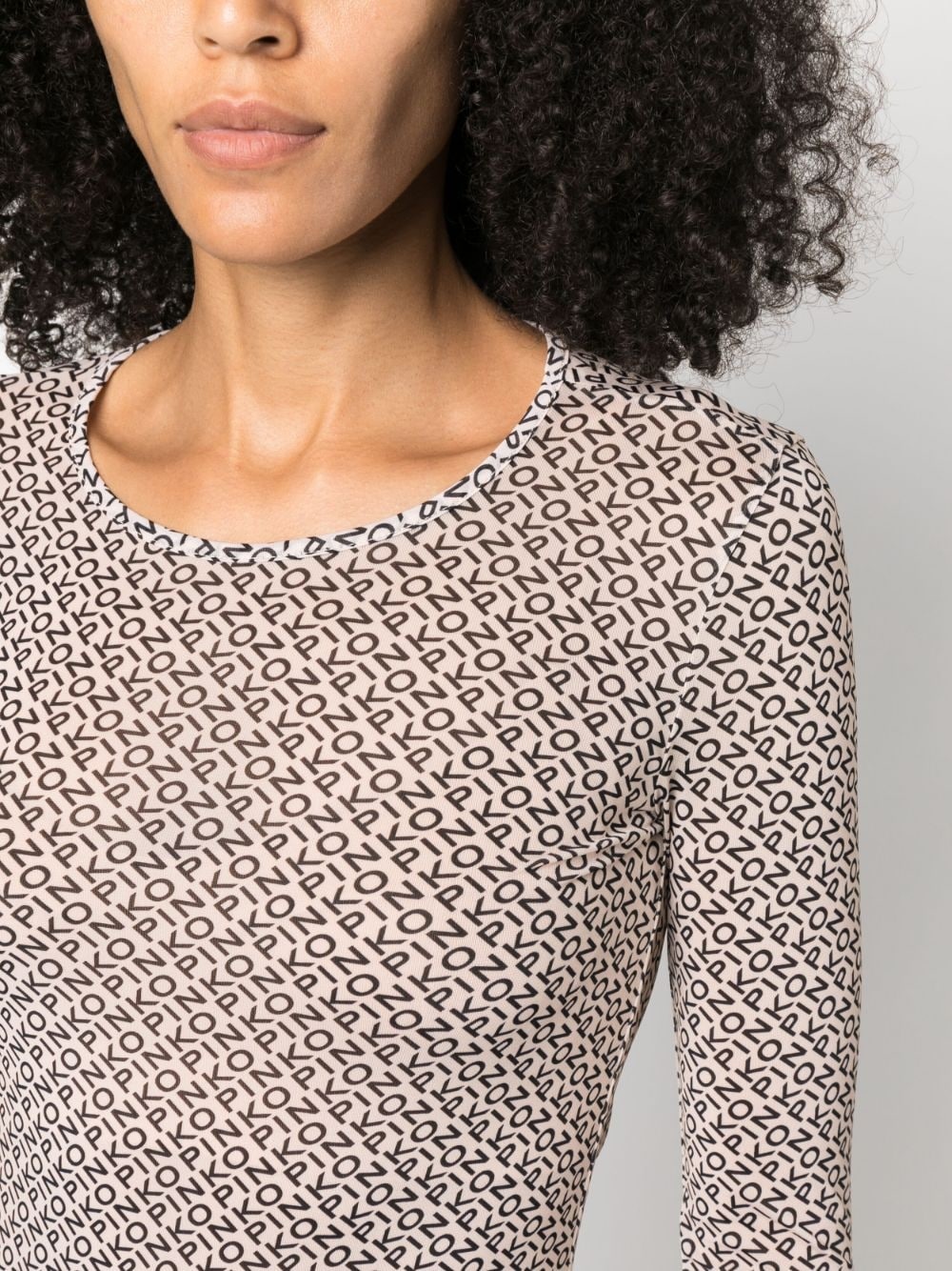 logo-print semi-sheer sweatshirt - 5