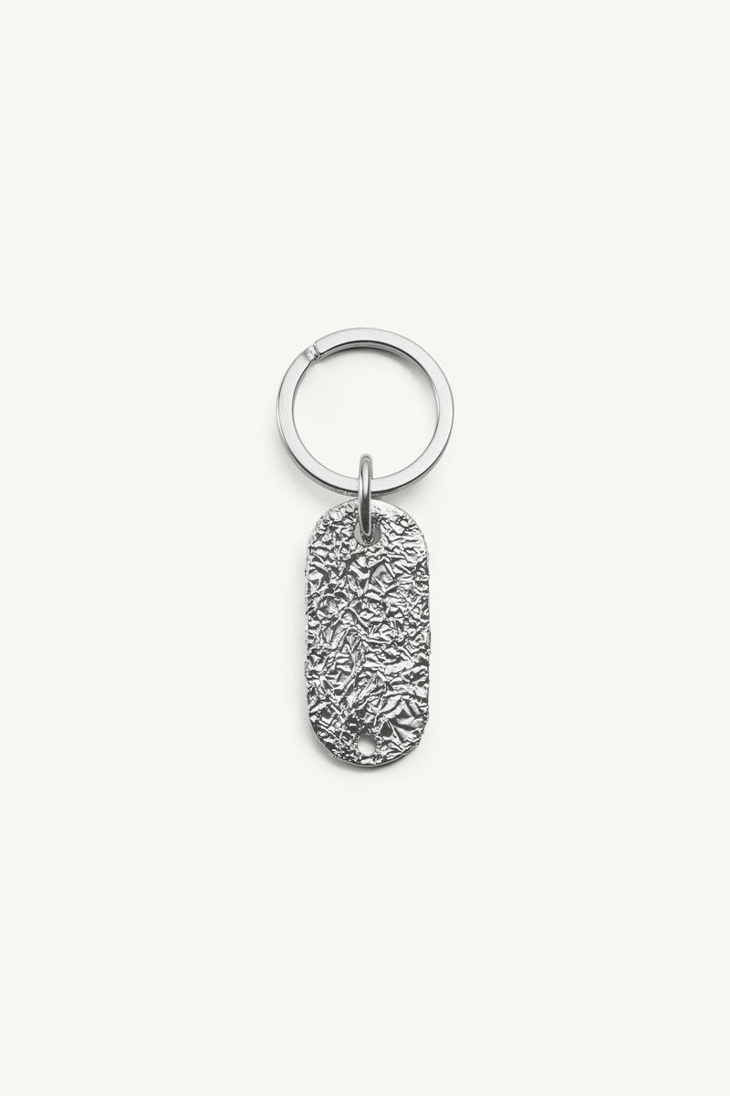 MM6 Maison Margiela Silver foil keyring outlook