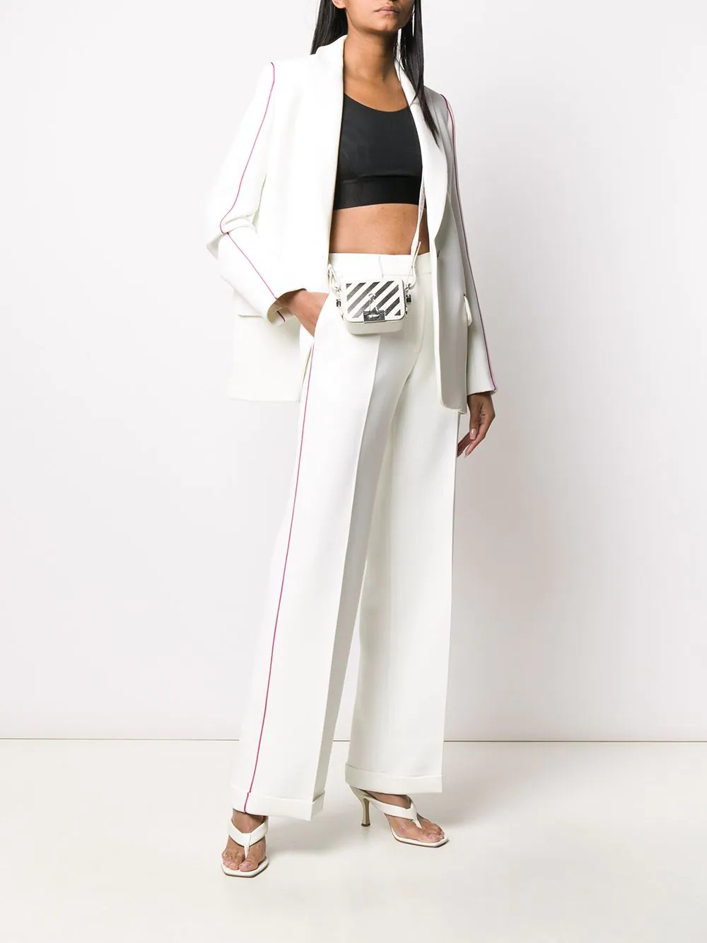 contrasting trim tailored trousers - 2