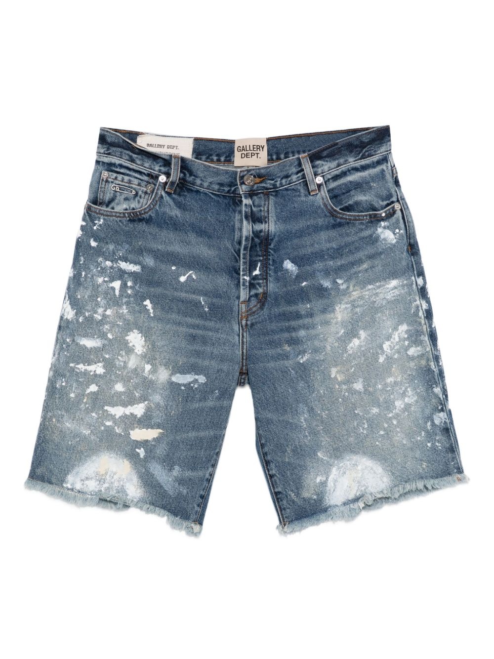 Ventura paint-splatter frayed shorts - 1
