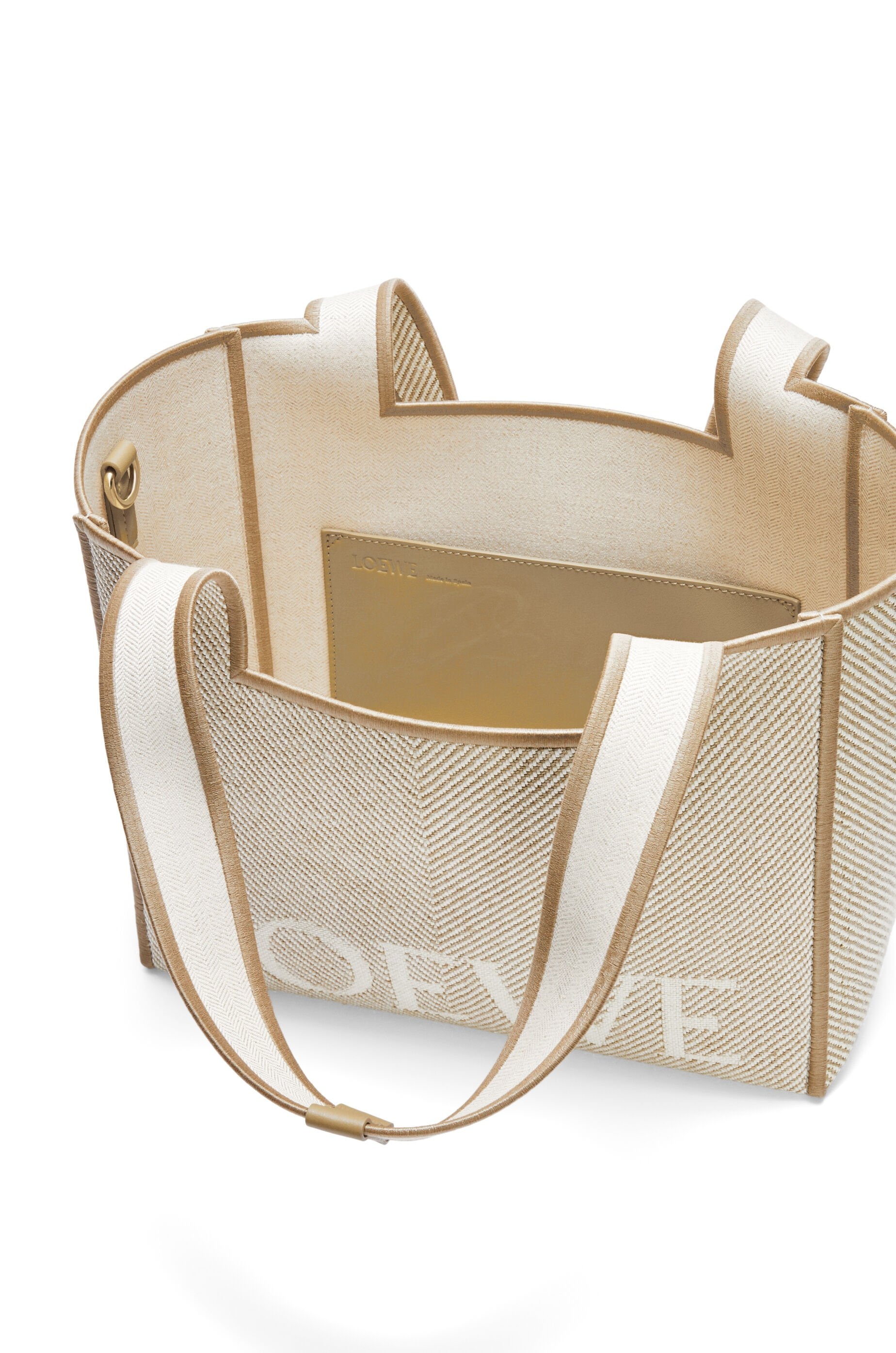 Medium LOEWE Font tote in jacquard canvas - 6