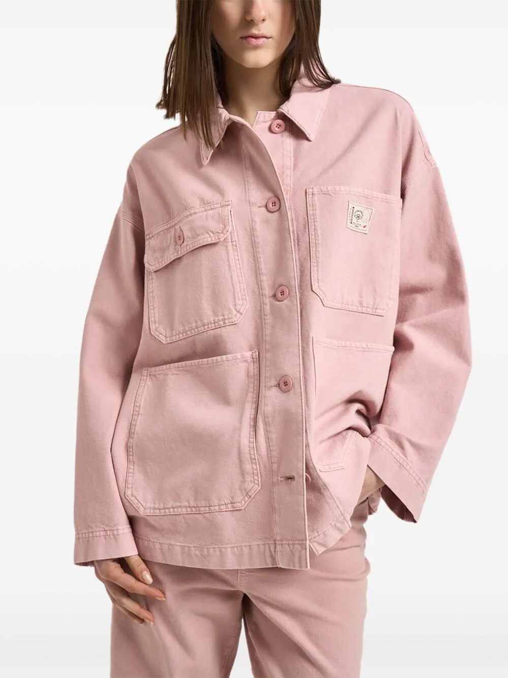 patch pocket coat - 1