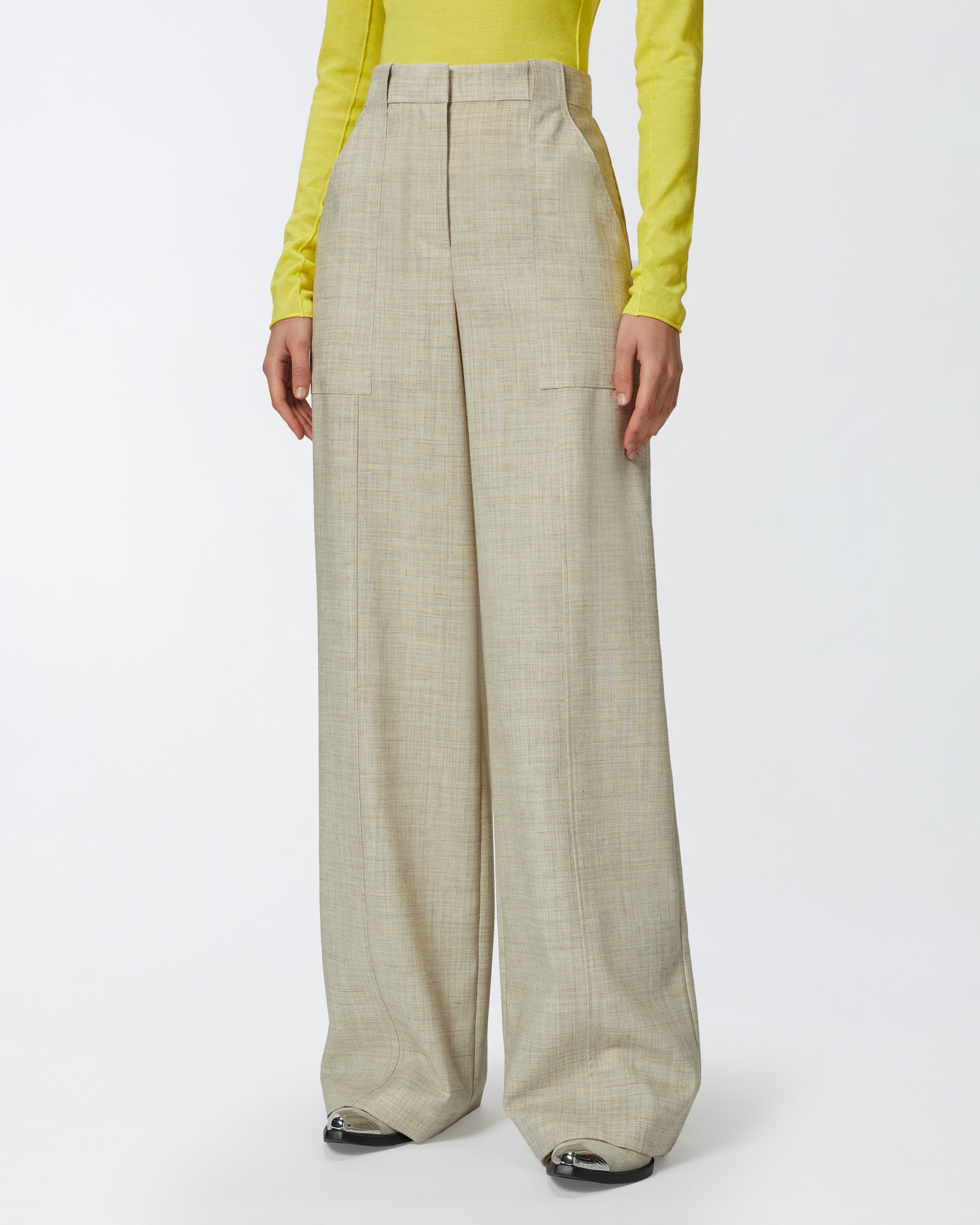 WIDE-LEG TROUSERS WITH UTILITY POCKETS - 3
