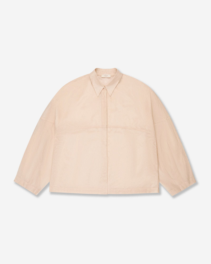 Wide fit shirt in silk and cotton muslin 1