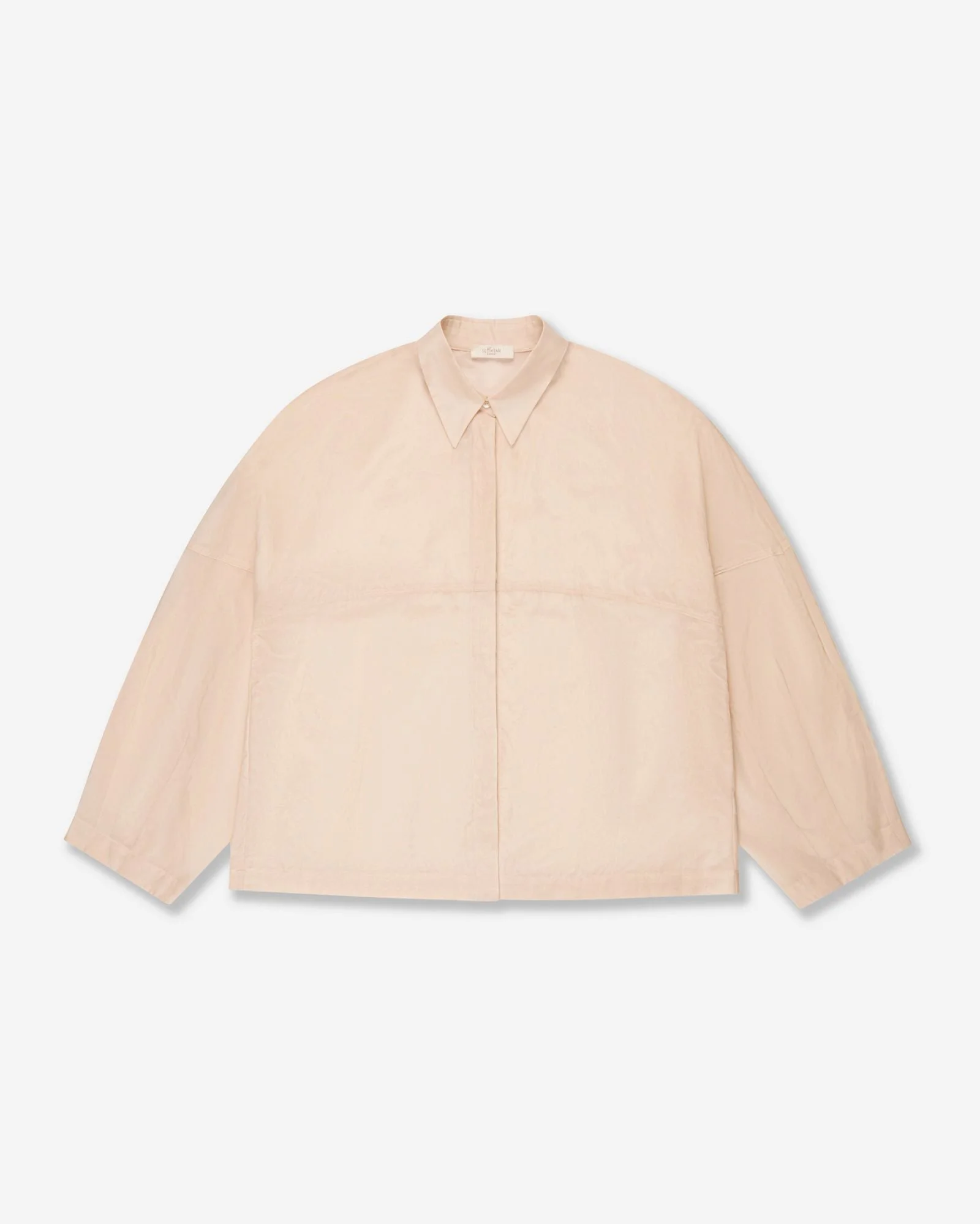 Wide fit shirt in silk and cotton muslin - 1