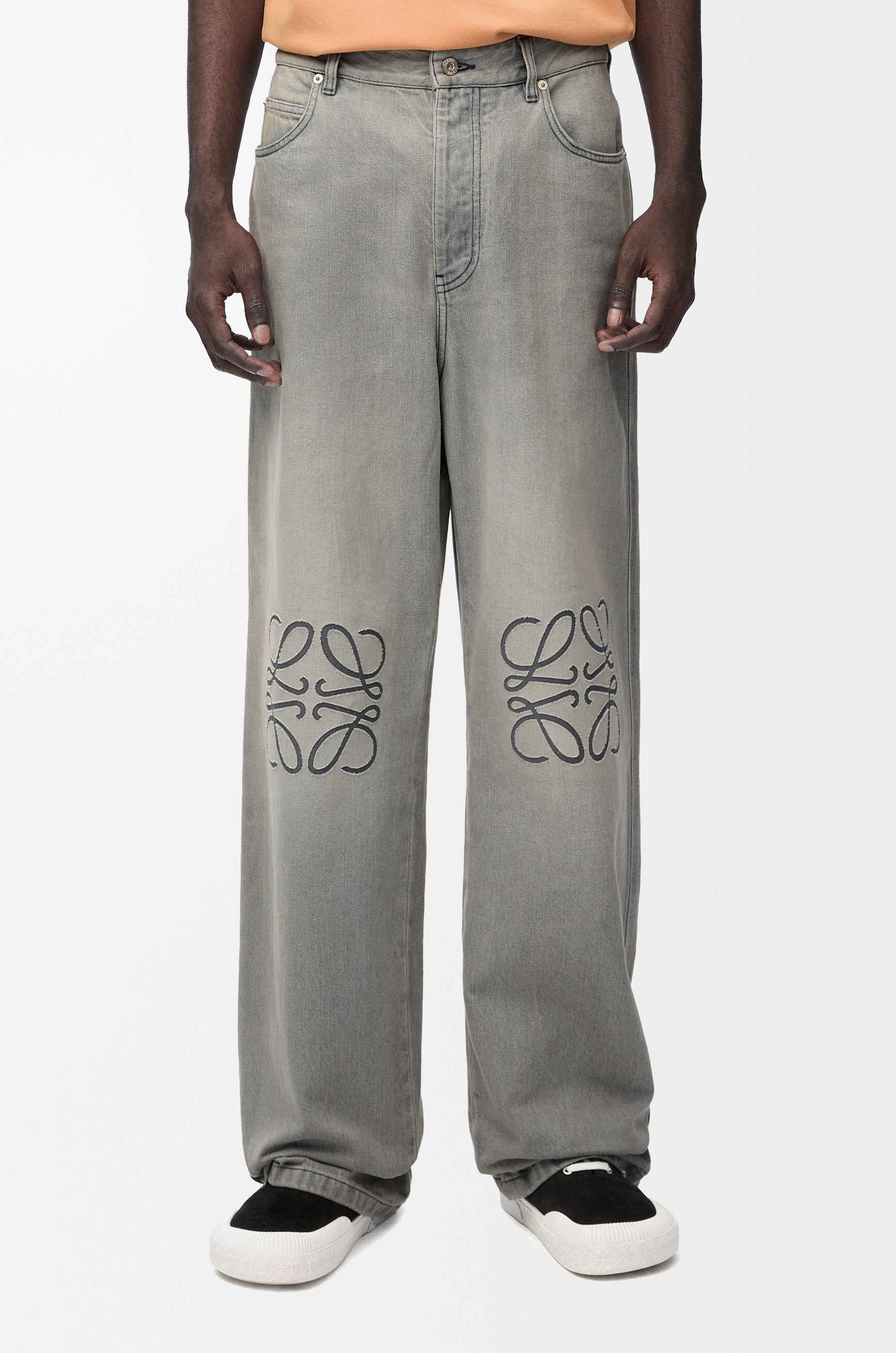 Anagram baggy jeans in denim - 3