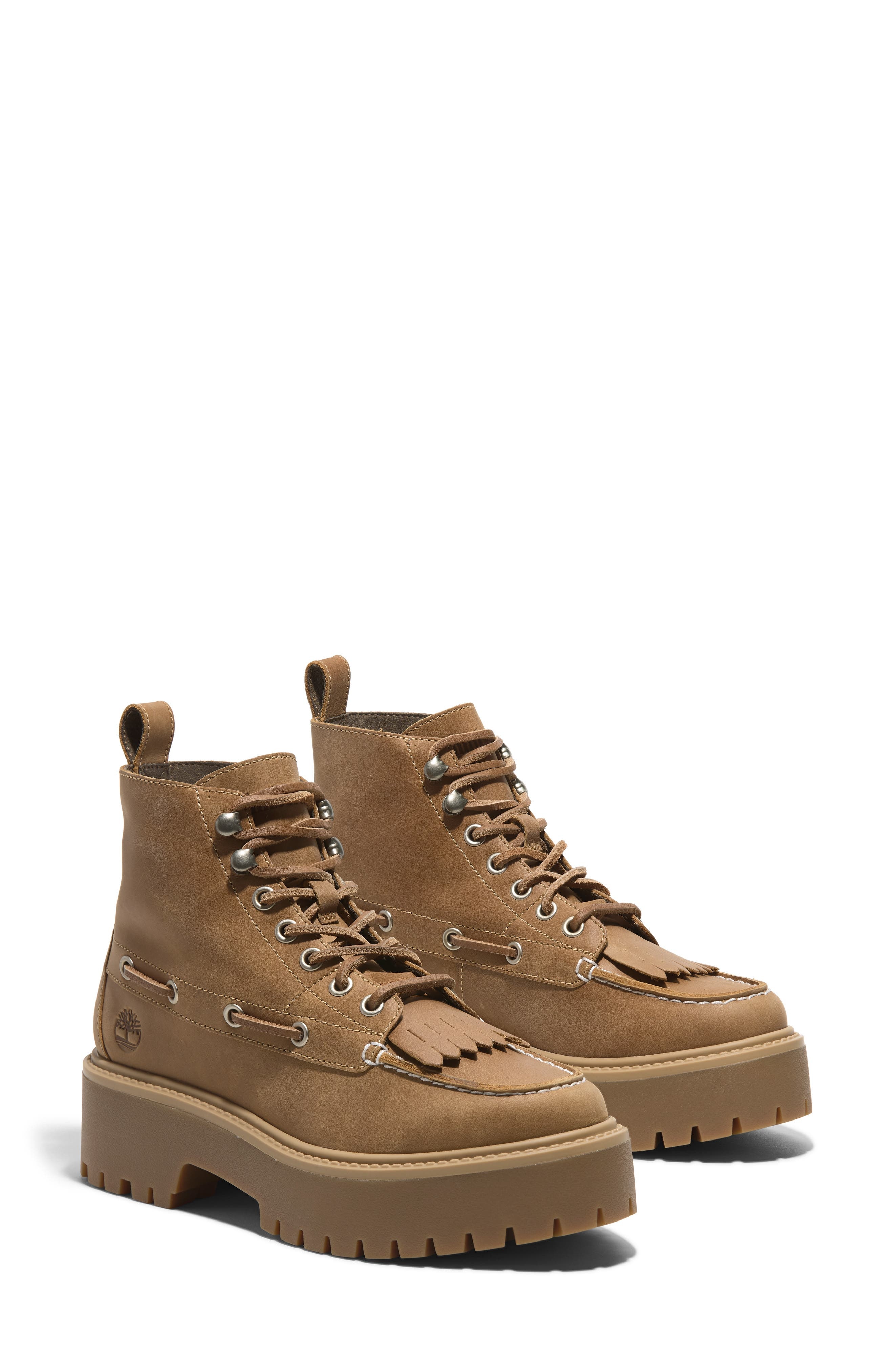 Timberland Stone Street Platform Hiking Boot in Wheat Full Grain at Nordstrom - 9