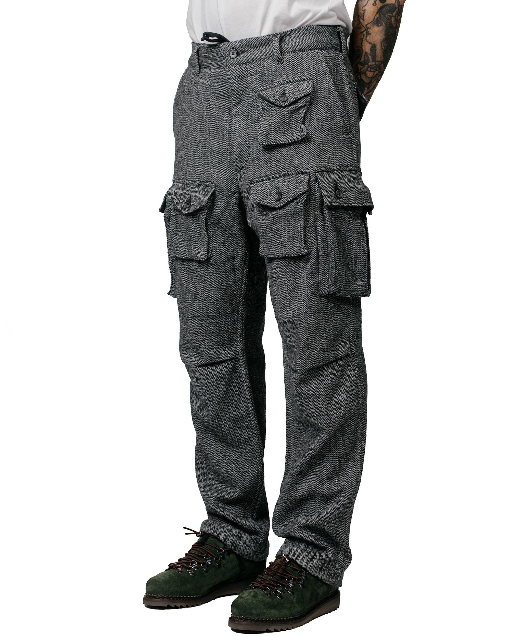 FA Pant Grey Poly Wool Herringbone - 2