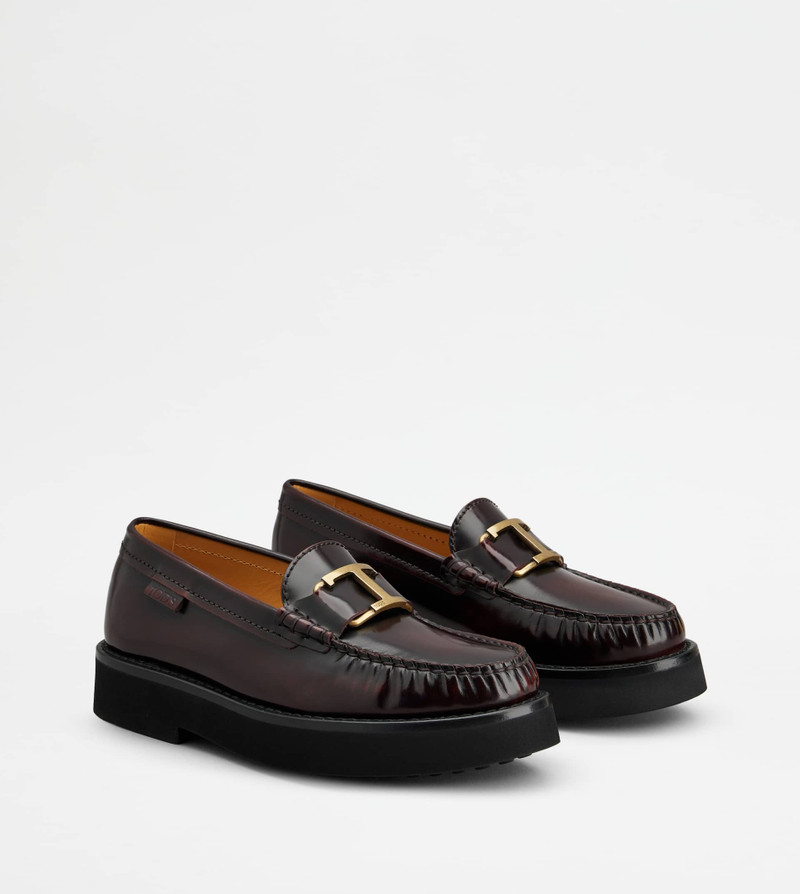T TIMELESS LOAFER IN LEATHER - BURGUNDY 3
