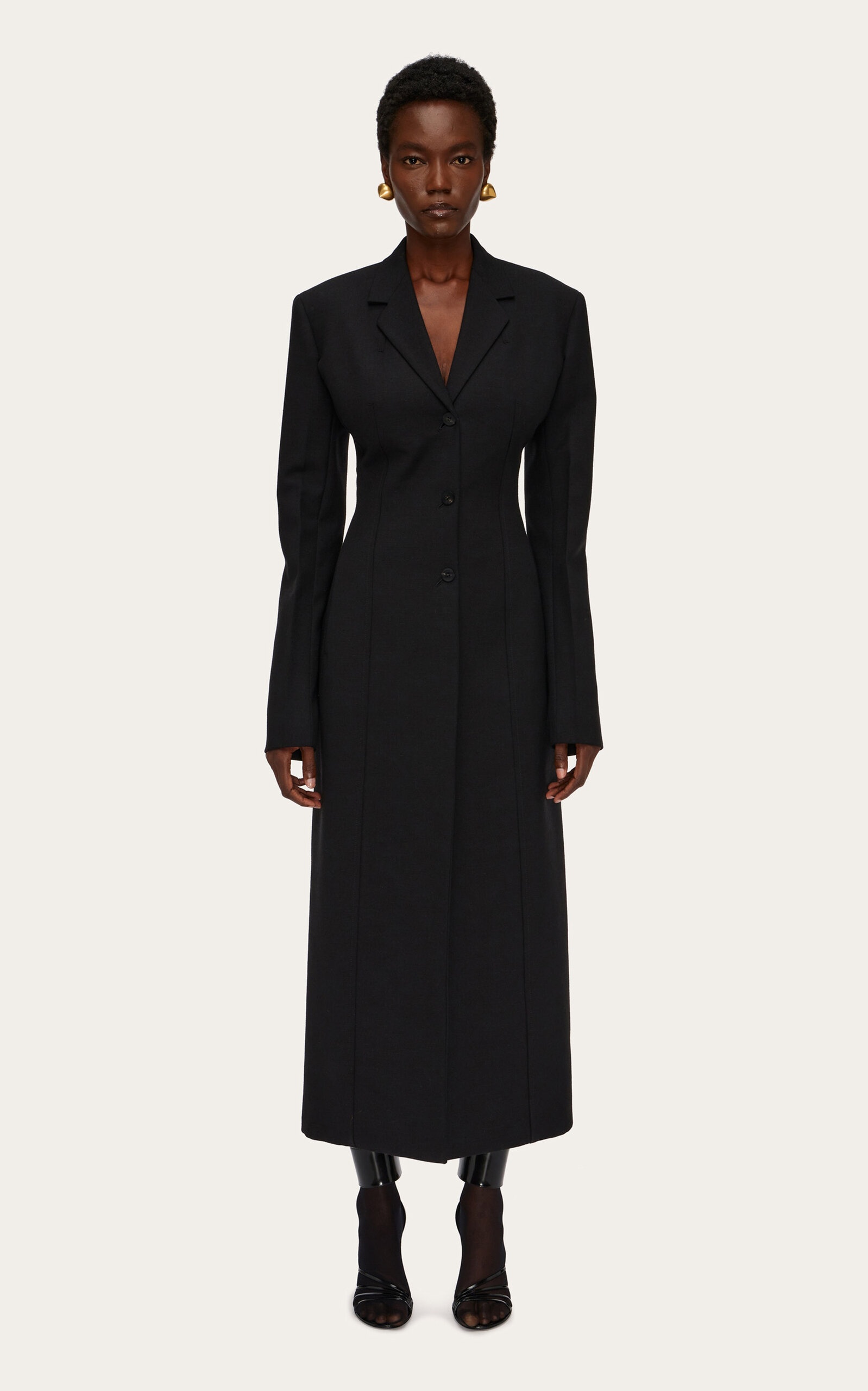 Wool Coat Dress black - 2