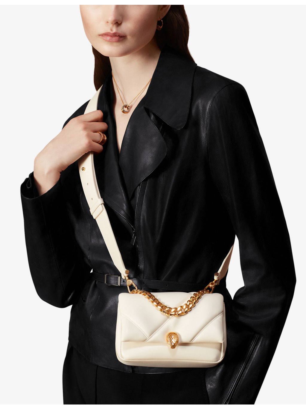 Serpenti Maxi Cabochon small leather cross-body bag - 2