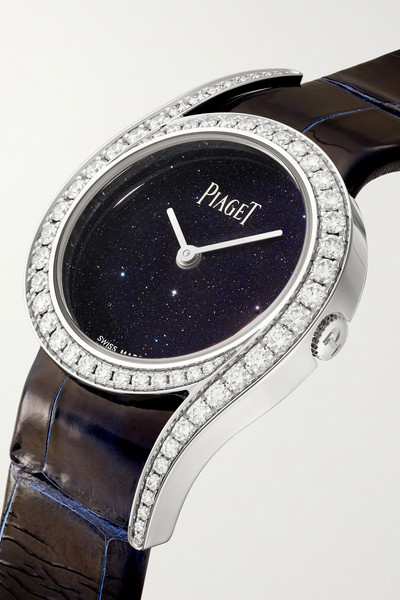 Piaget Limelight Gala Limited Edition 32mm 18-karat white gold, alligator and diamond watch outlook