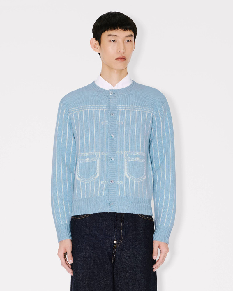 'KENZO Trompe L'oeil' cardigan in cotton wool 3
