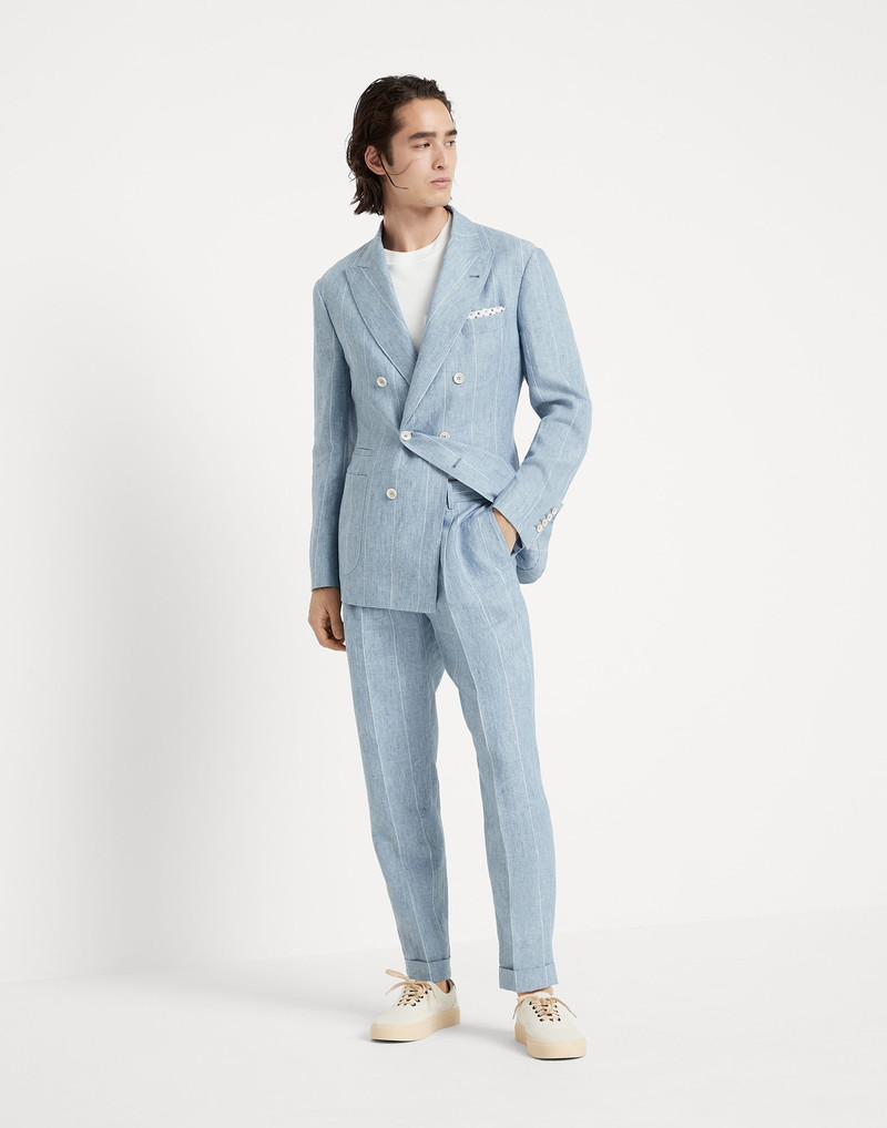 Cotton ribbed jersey crew neck T-shirt with chest pocket 5