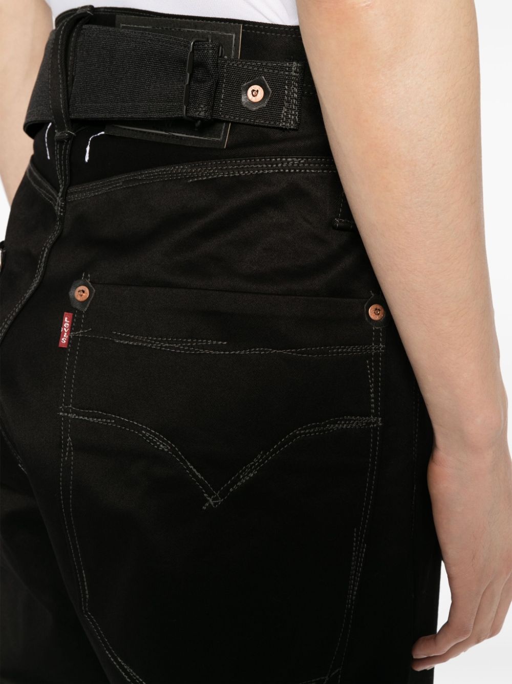 x Levi's decorative-stitching mid-rise drop-crotch jeans - 5