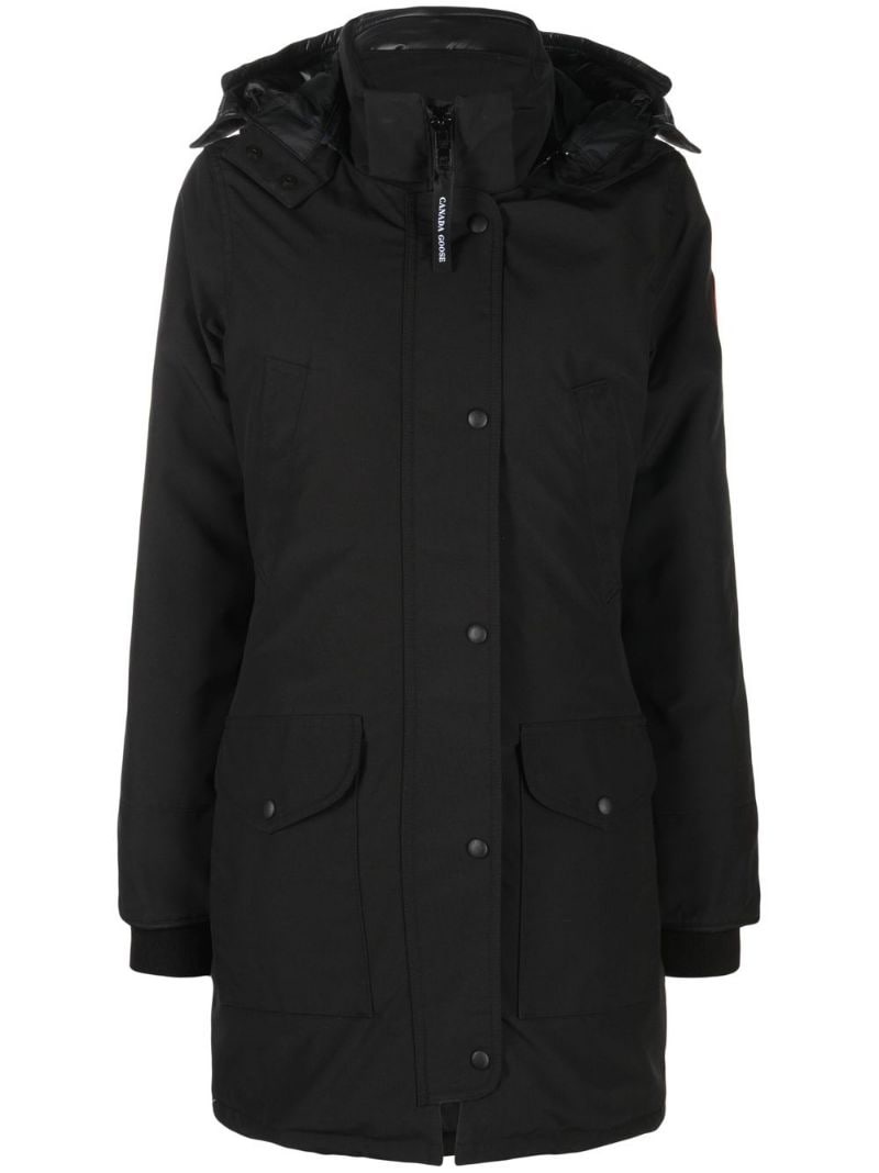 zip-up padded down coat - 1