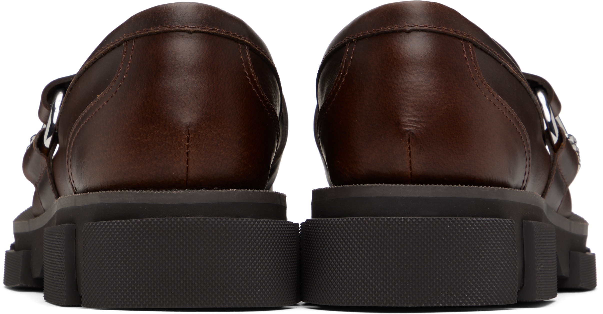 Brown Gao Pierced Loafers - 2