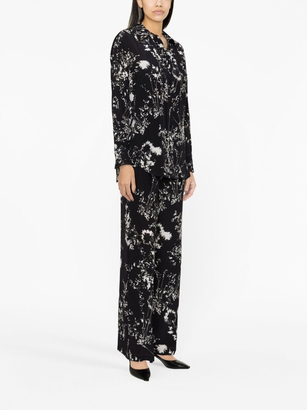 floral-print silk shirt - 4