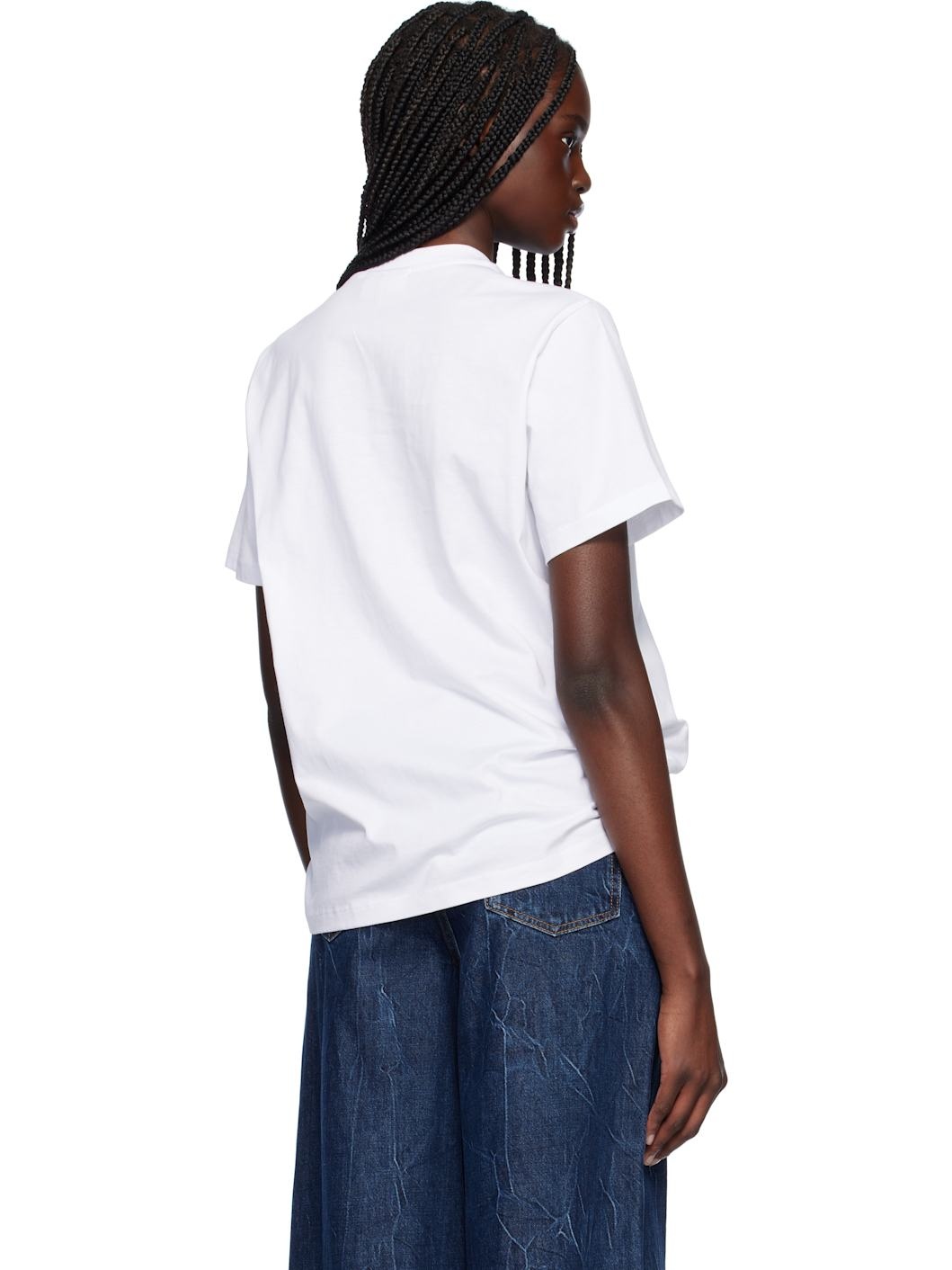 White Jersey Tattoo Lace T-shirt - 3