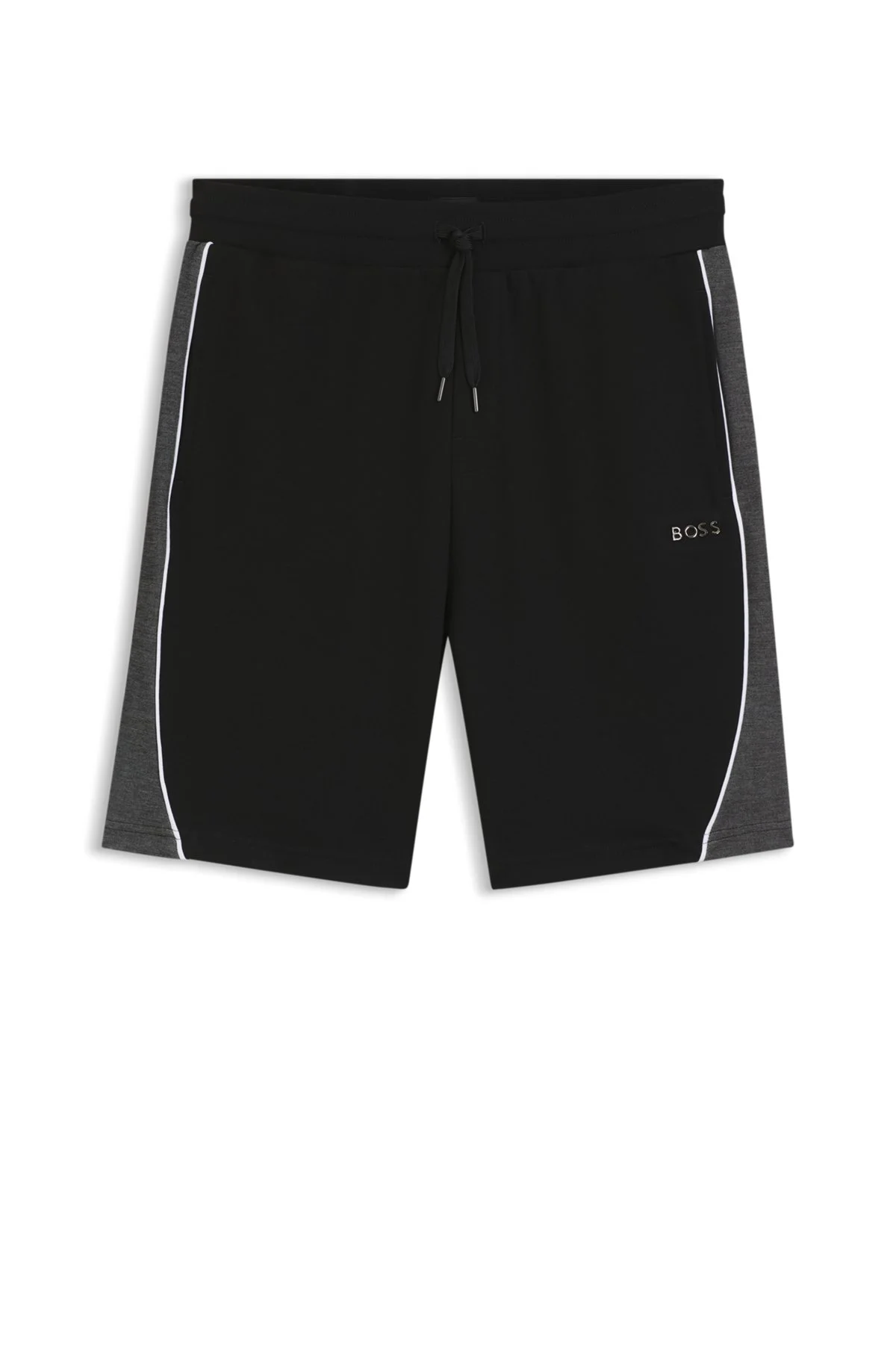 CONTRAST-PIPING SHORTS IN A COTTON BLEND - 1