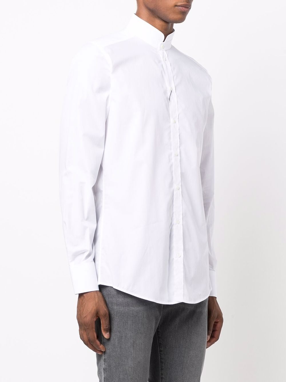 band-collar shirt - 3