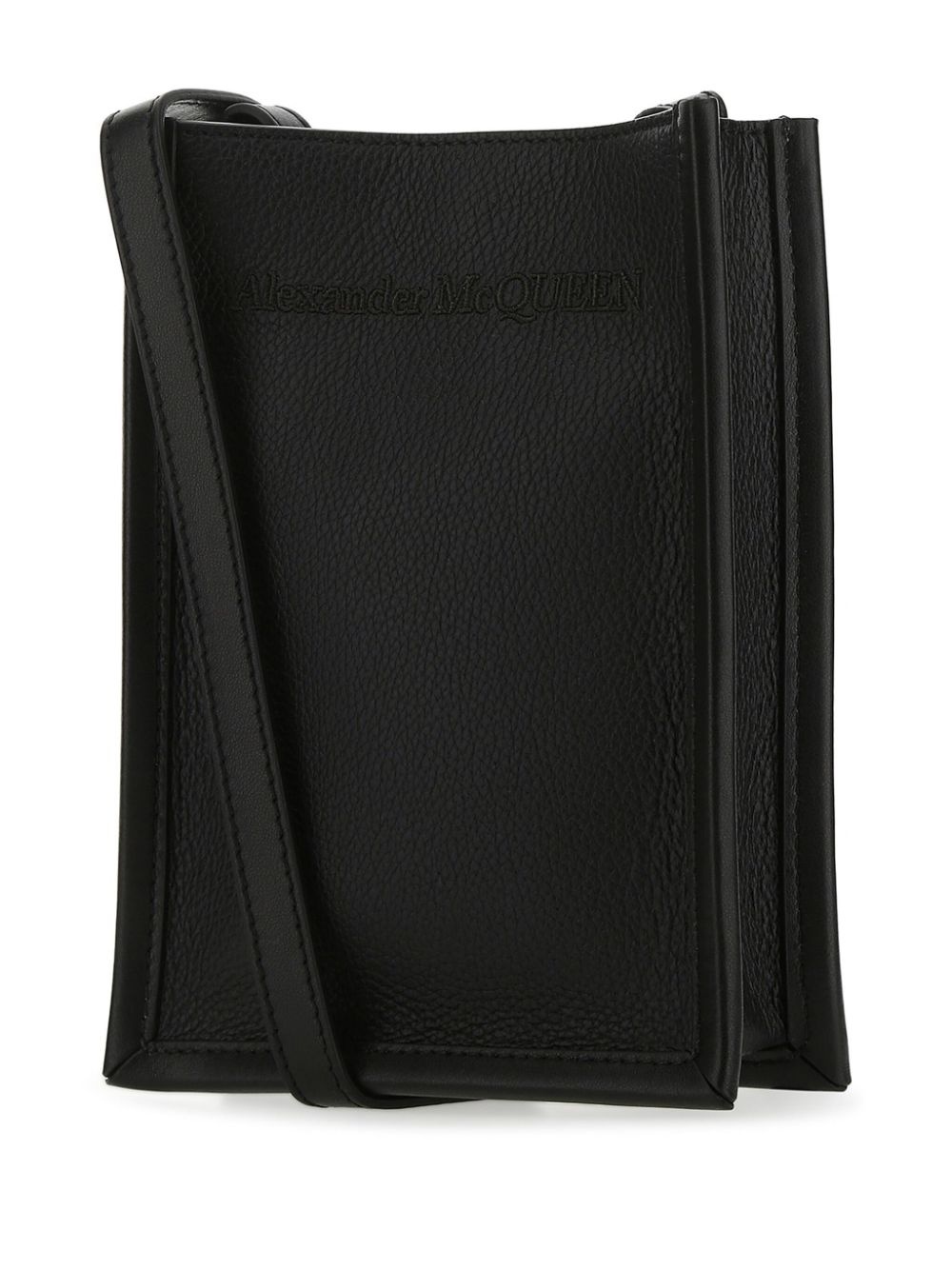 structured leather crossbody bag - 3
