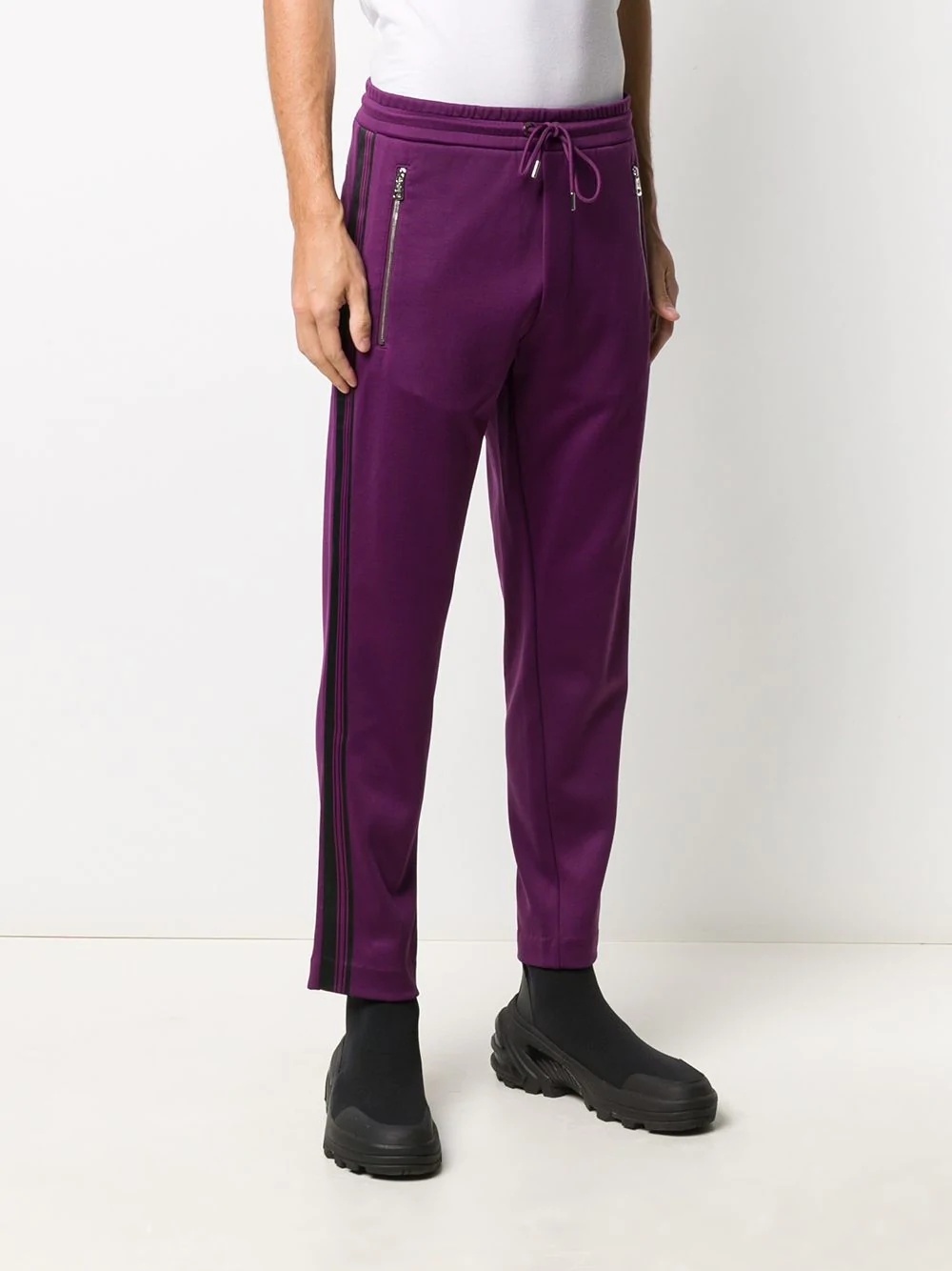 logo-tape track pants - 3