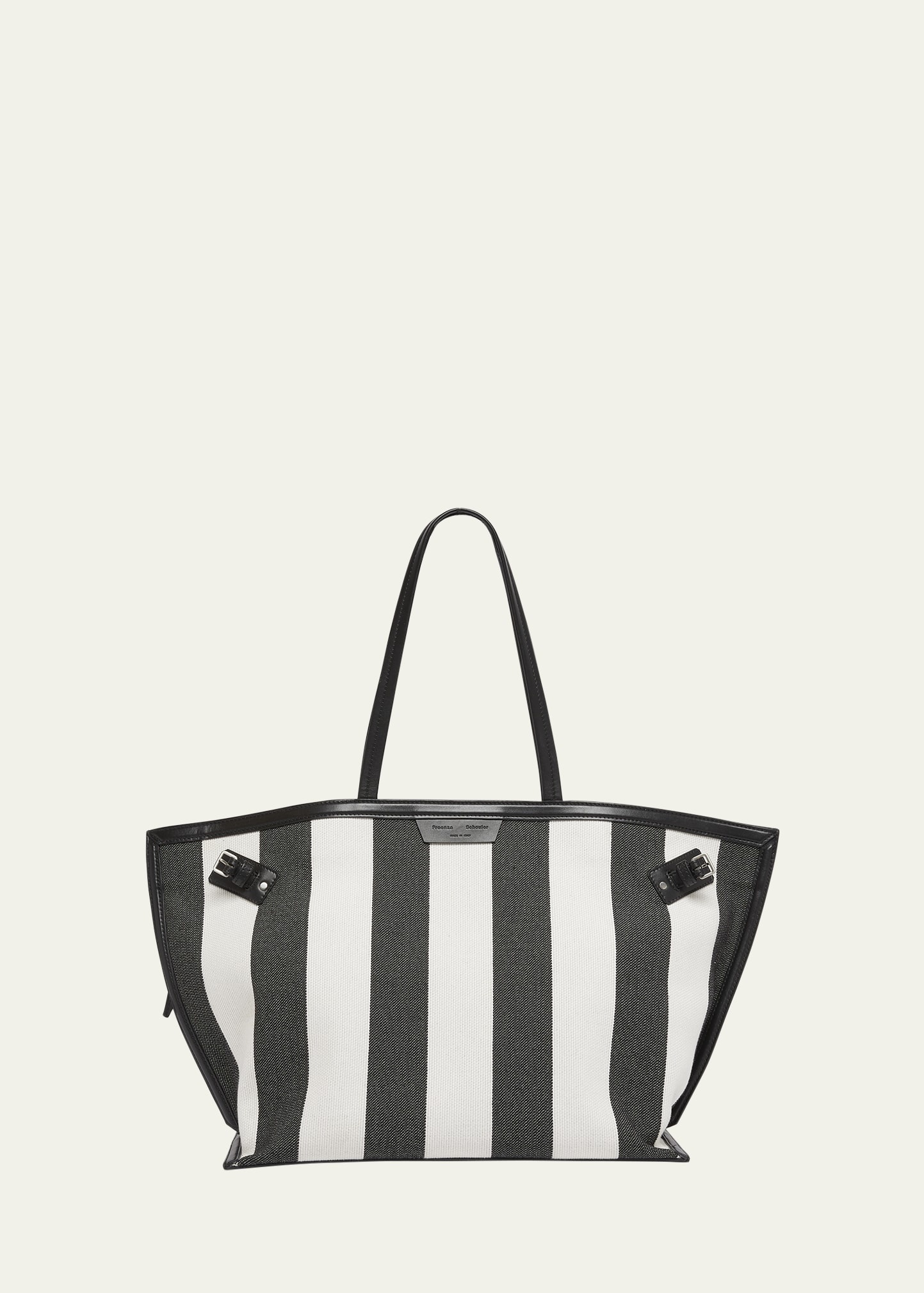 Days Striped Canvas Tote Bag - 1