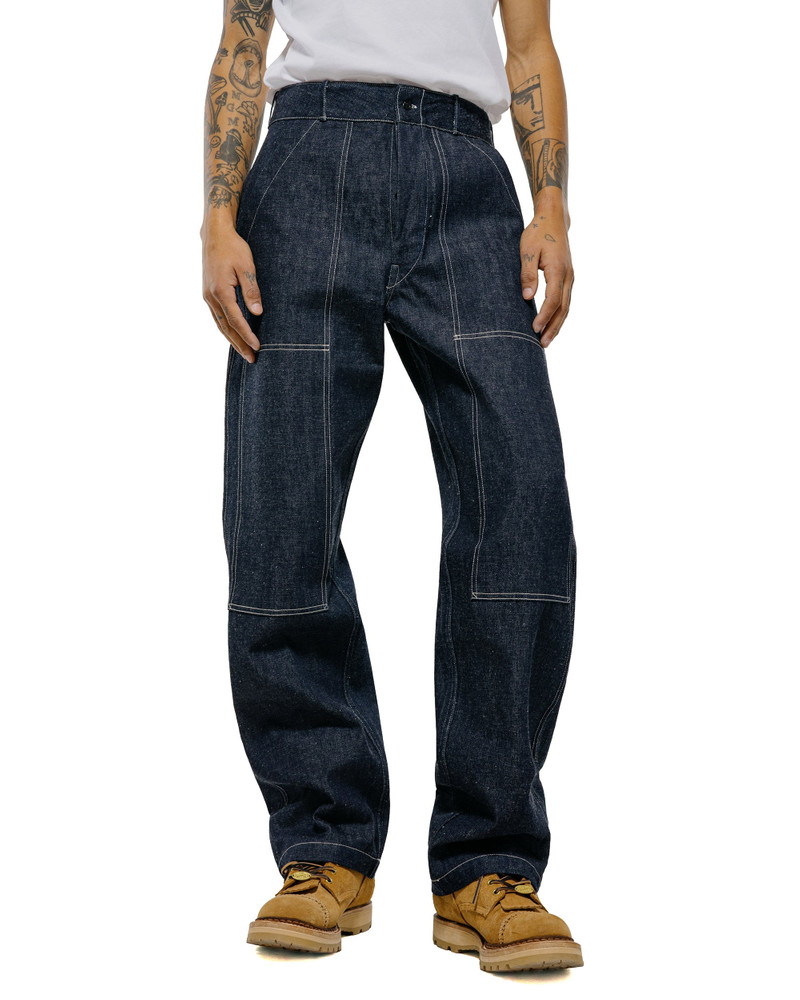 Warehouse & Co. Lot. 1239 1930's WPA Double Knee Denim Trousers Indigo Denim outlook