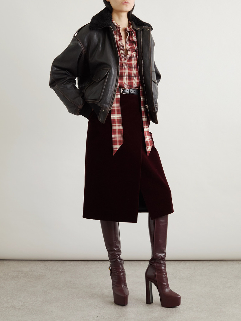 SAINT LAURENT Oversized Shearling Jacket outlook