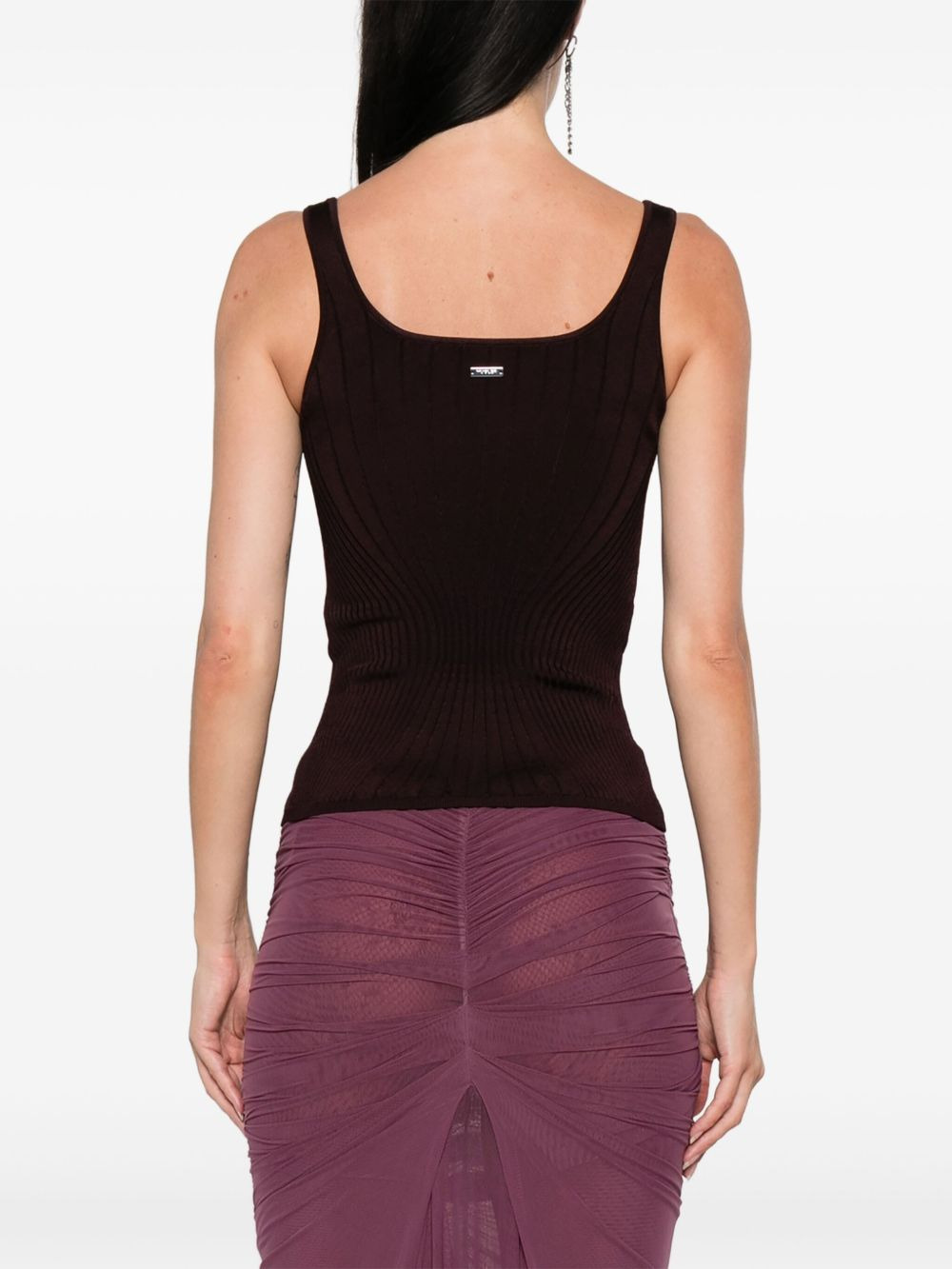 ribbed scoop-neck top - 4