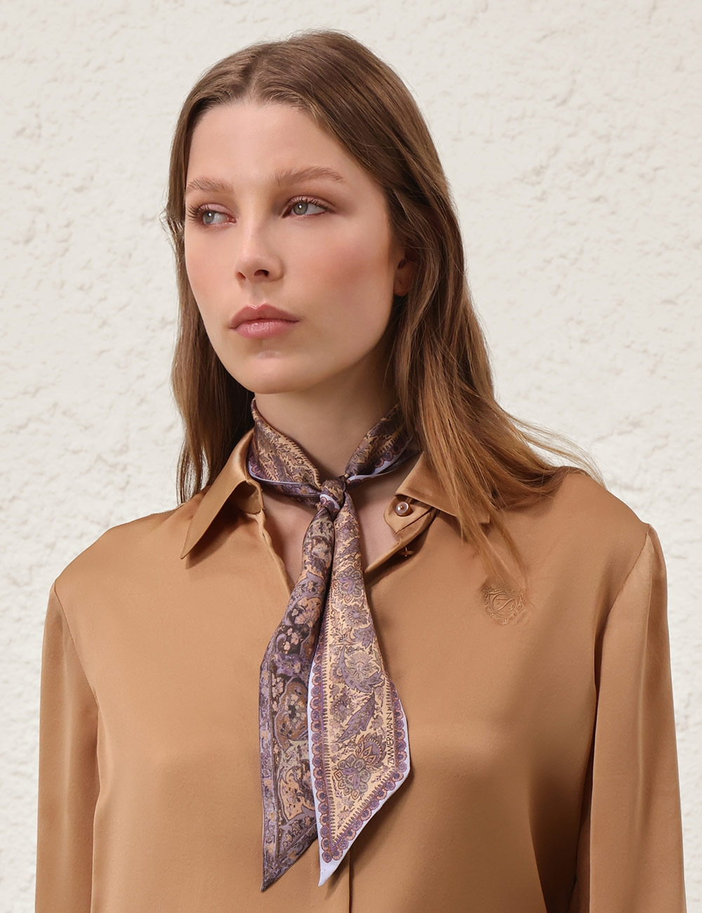 PRINTED SILK RIBBON SCARF - 2