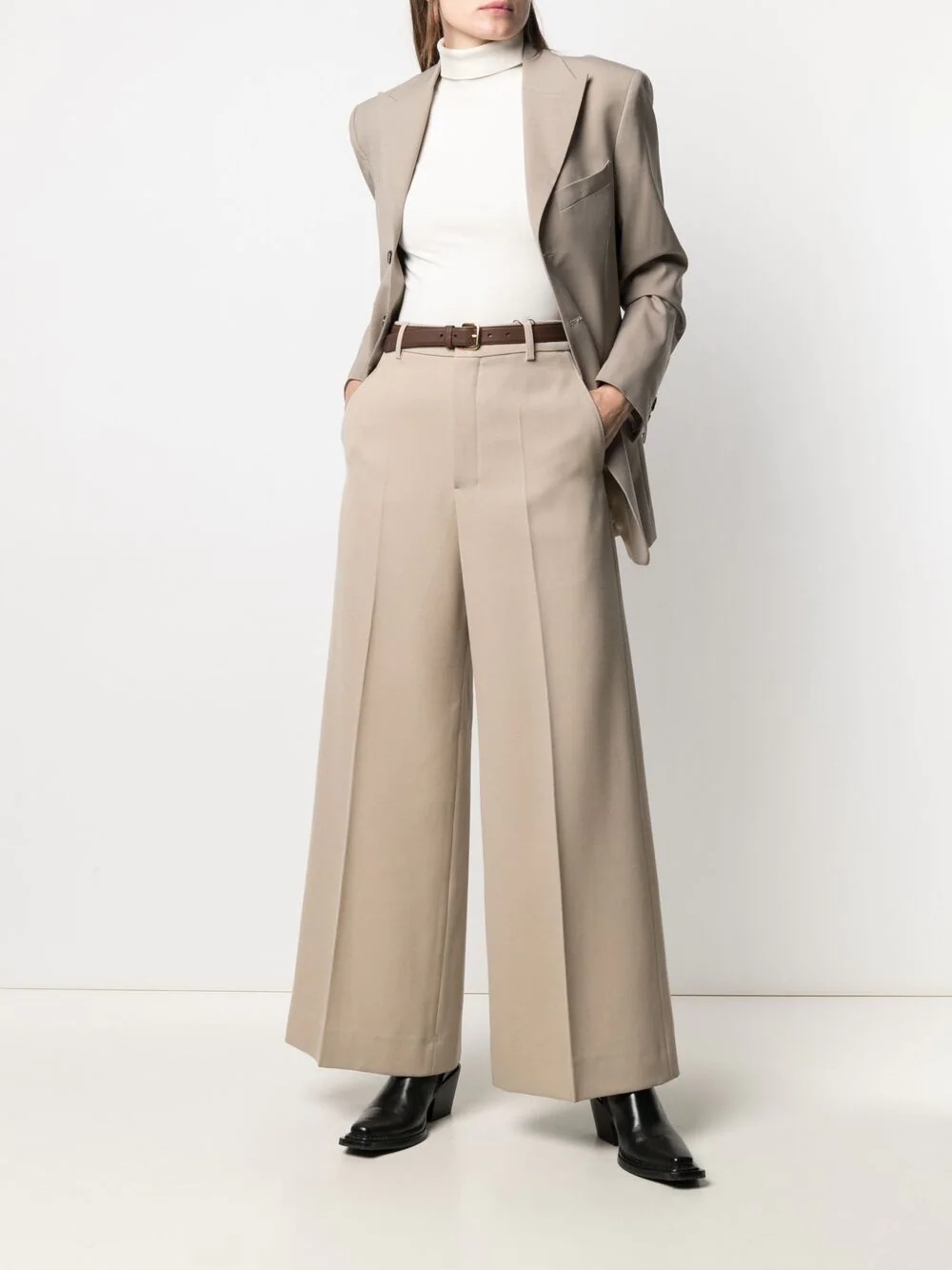 high-waisted palazzo pants - 2