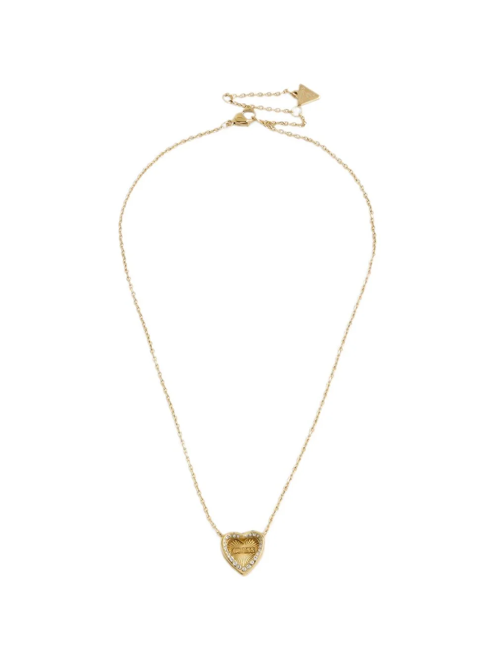 Mon Amour crystal-embellished heart necklace - 1