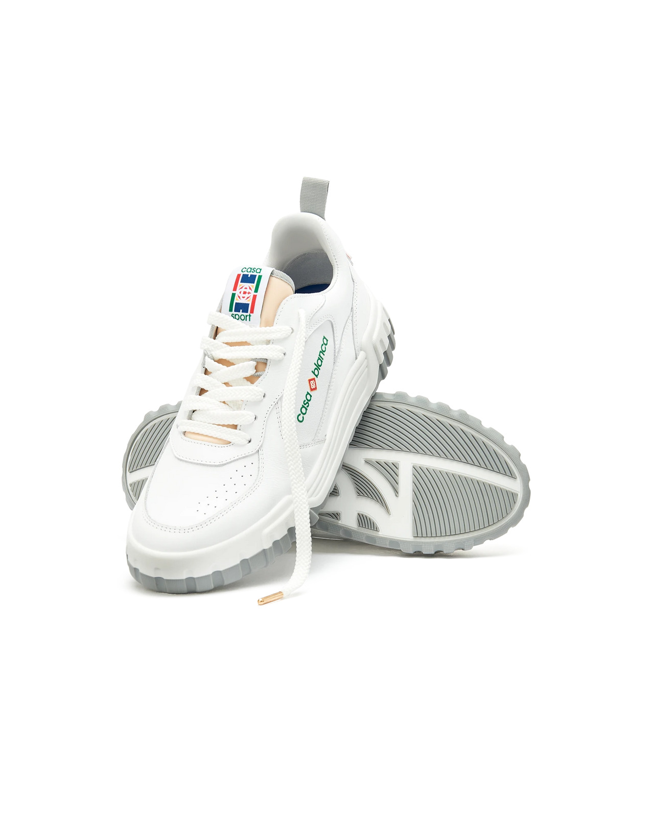 Mens Court White & Grey Sneaker | Casablanca Paris - 5