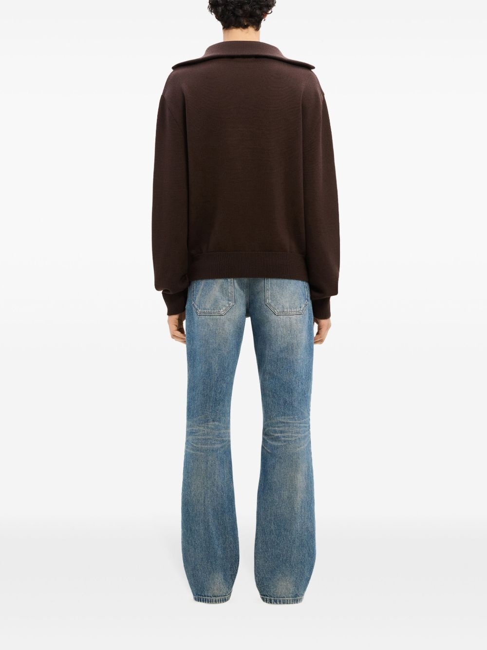 logo-embroidered wool sweater - 5